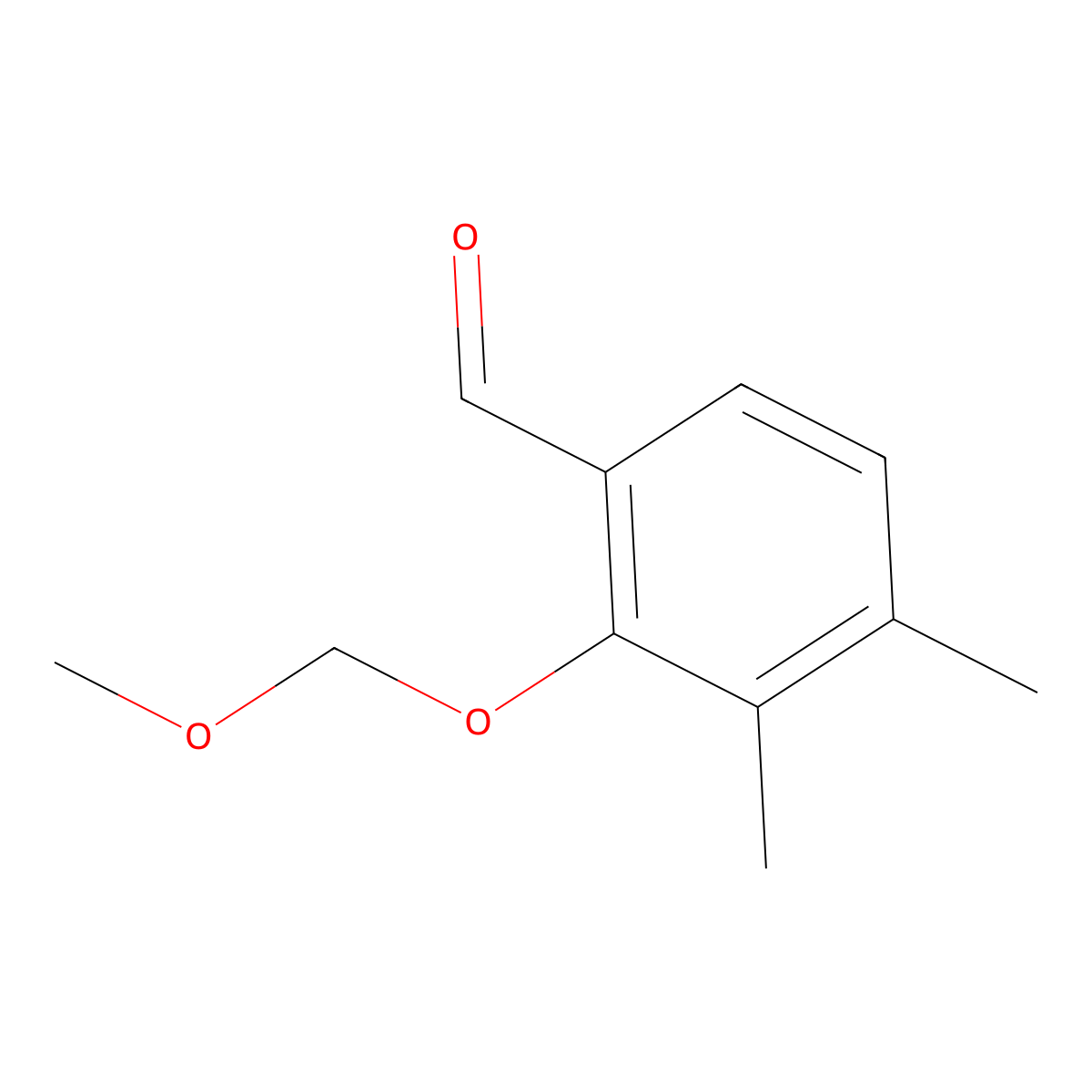 2-(Methoxymethoxy)-3,4-dimethylbenzaldehyde molecular structure, CAS 2807446-88-2