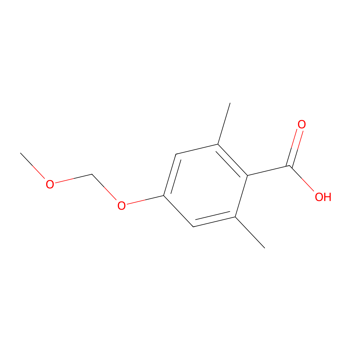 4-(Methoxymethoxy)-2,6-dimethylbenzoic acid molecular structure, CAS 2807446-99-5