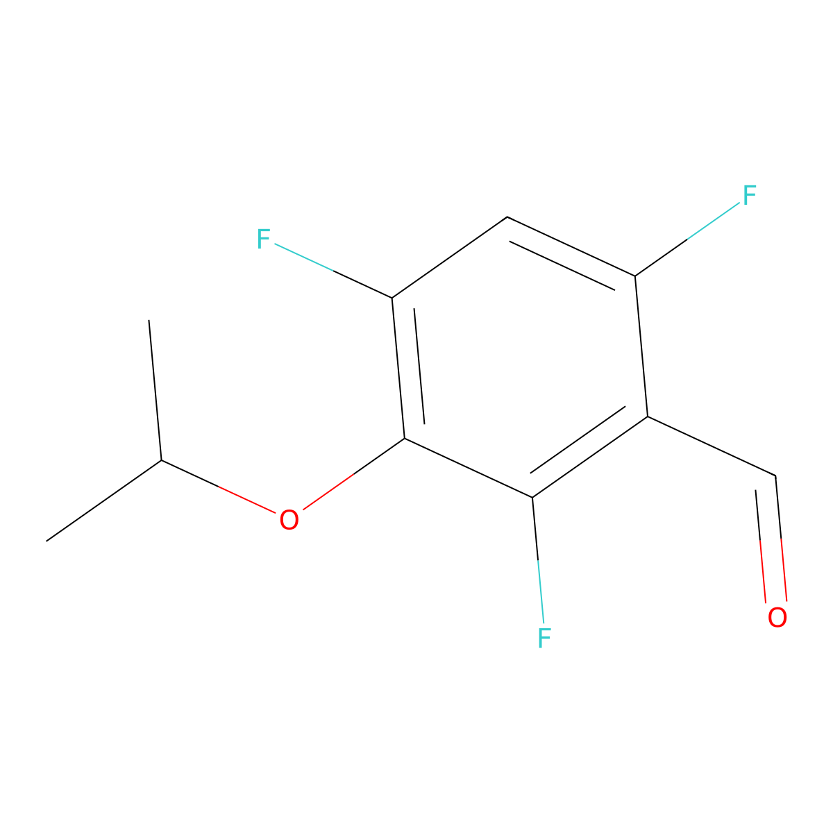 2,4,6-Trifluoro-3-isopropoxybenzaldehyde molecular structure, CAS 2807447-71-6