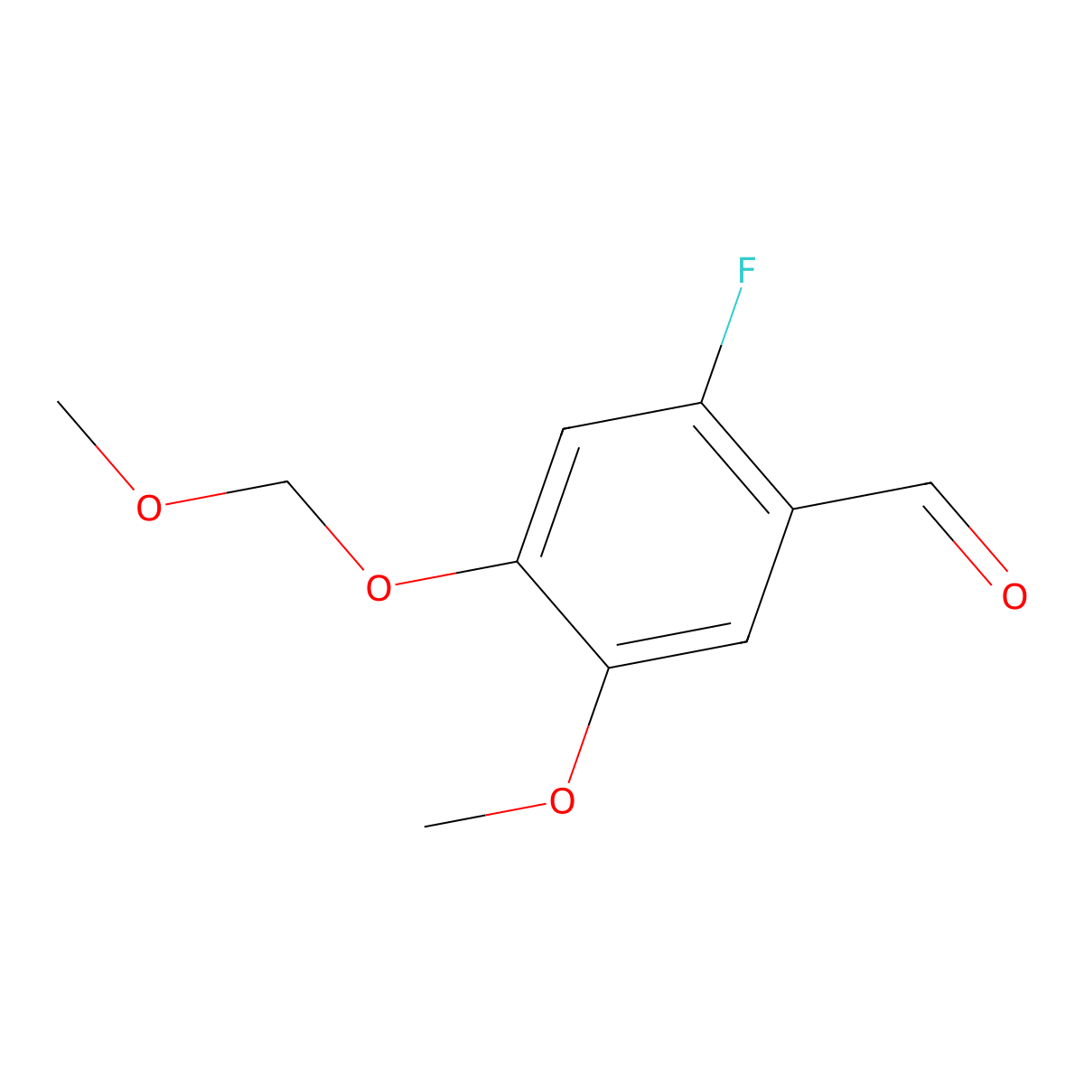 2-Fluoro-5-methoxy-4-(methoxymethoxy)benzaldehyde molecular structure, CAS 2807447-82-9