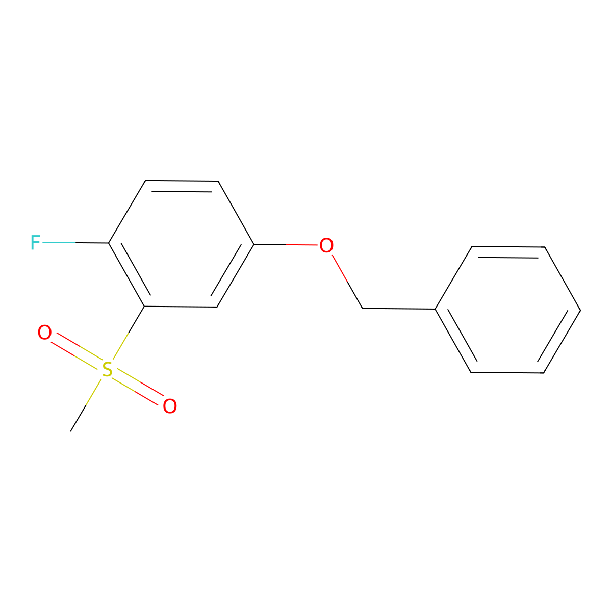 4-(Benzyloxy)-1-fluoro-2-(methylsulfonyl)benzene molecular structure, CAS 2807447-85-2