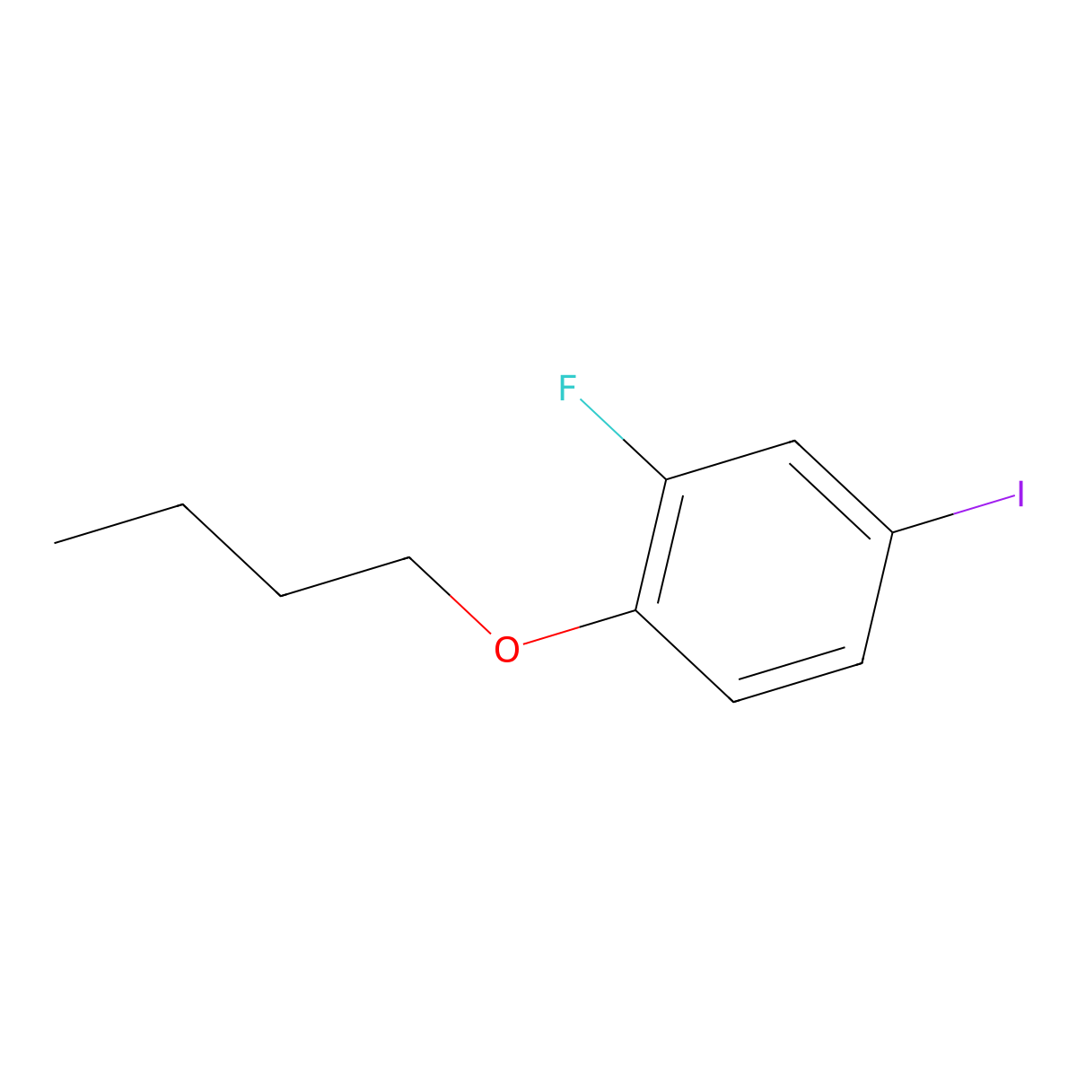 1-Butoxy-2-fluoro-4-iodobenzene molecular structure, CAS 2807447-86-3