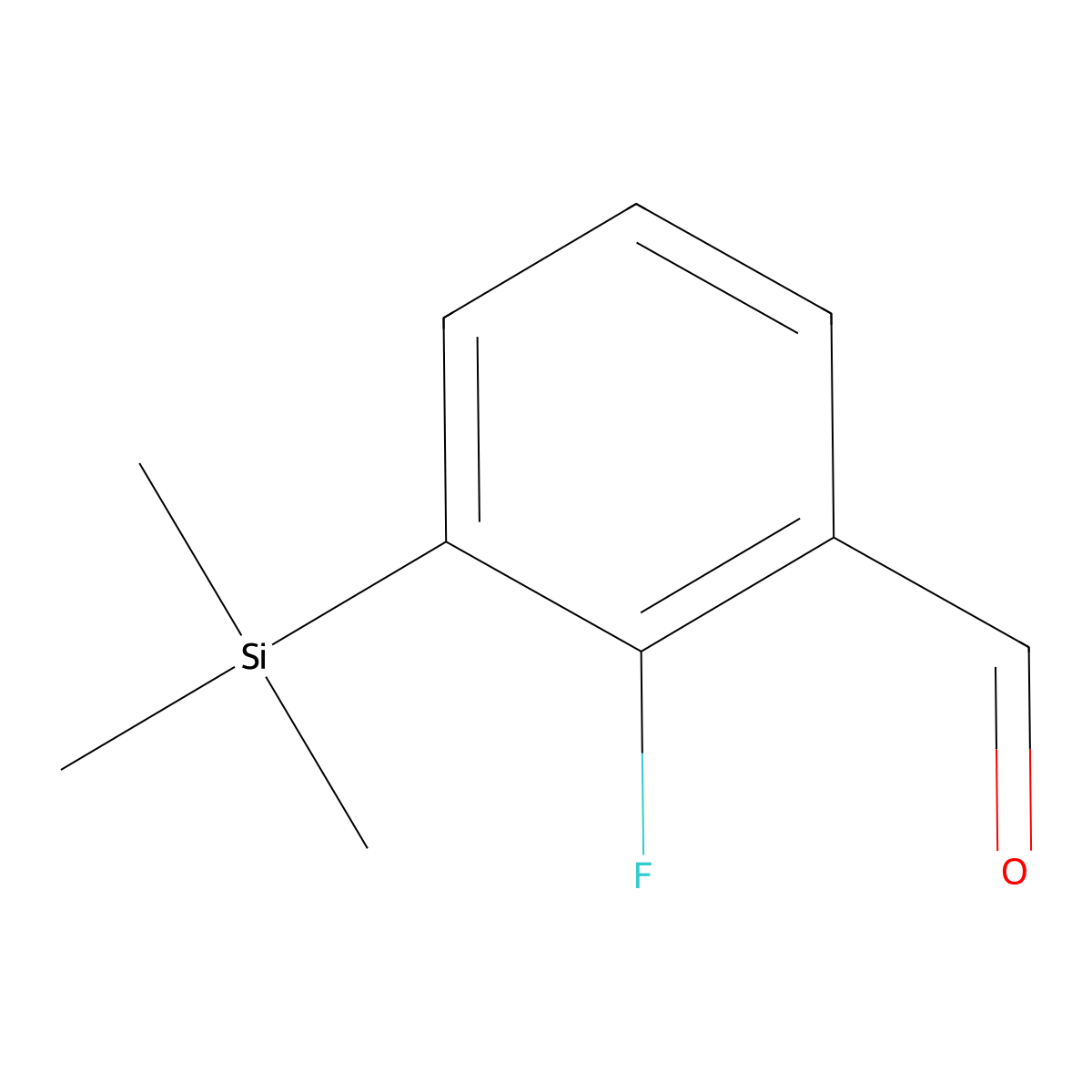 2-Fluoro-3-(trimethylsilyl)benzaldehyde molecular structure, CAS 2807447-92-1