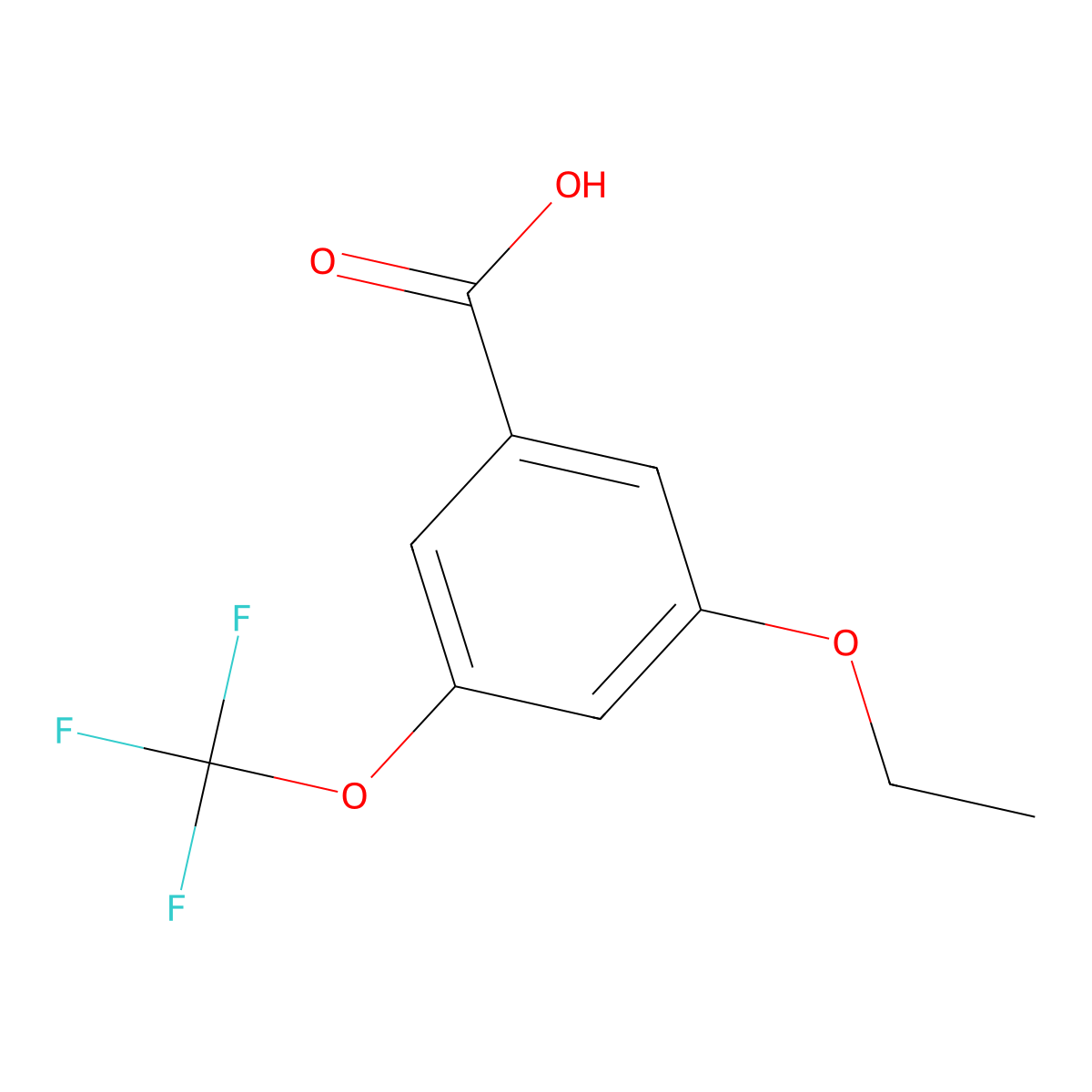 3-Ethoxy-5-(trifluoromethoxy)benzoic acid molecular structure, CAS 2807447-97-6