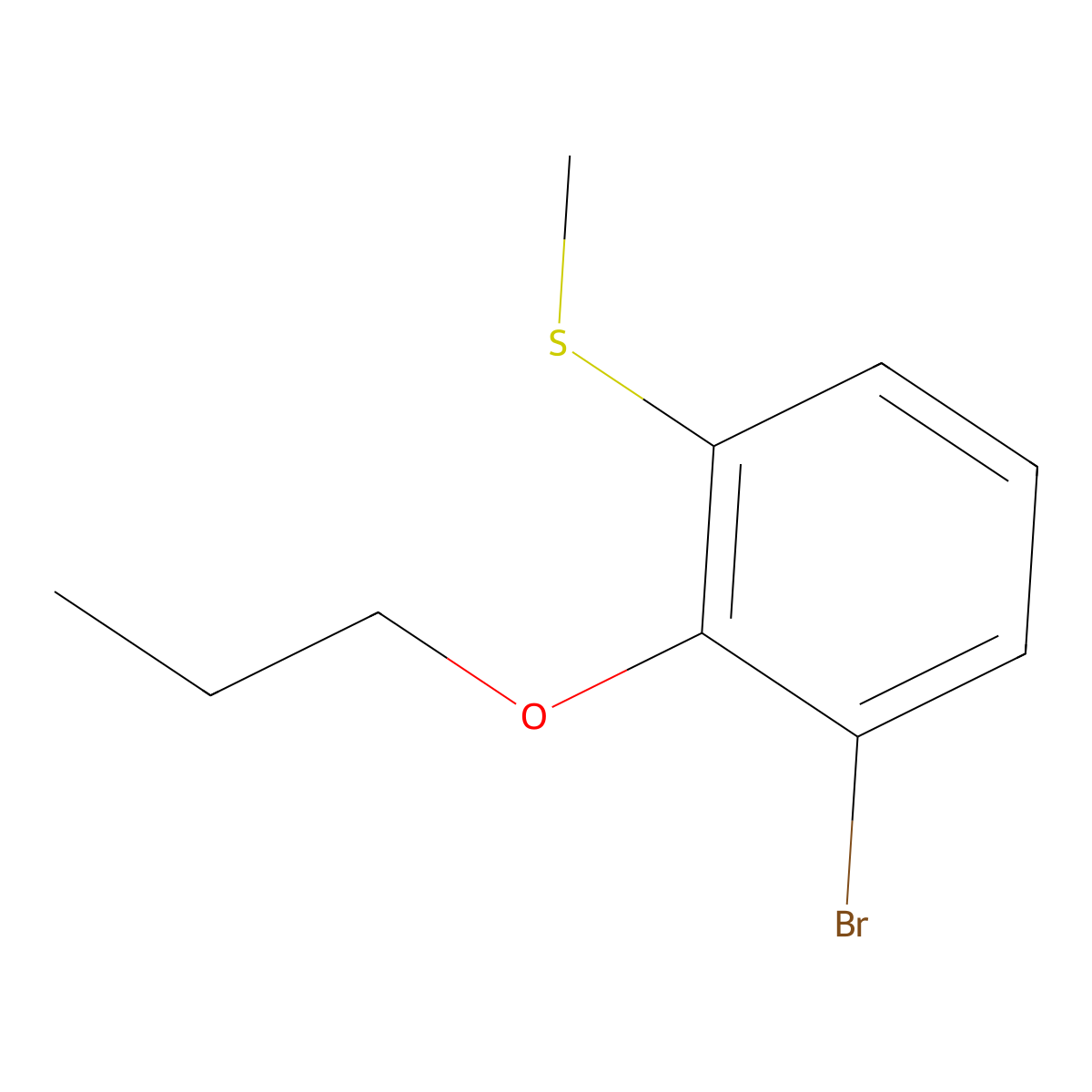 (3-Bromo-2-propoxyphenyl)(methyl)sulfane molecular structure, CAS 2807447-98-7