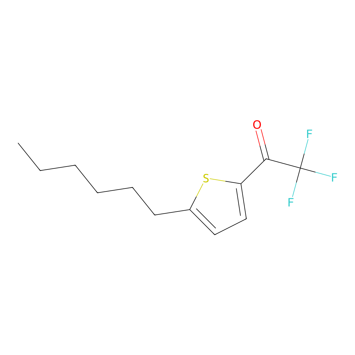 2,2,2-Trifluoro-1-(5-hexylthiophen-2-yl)ethanone molecular structure, CAS 2807448-06-0