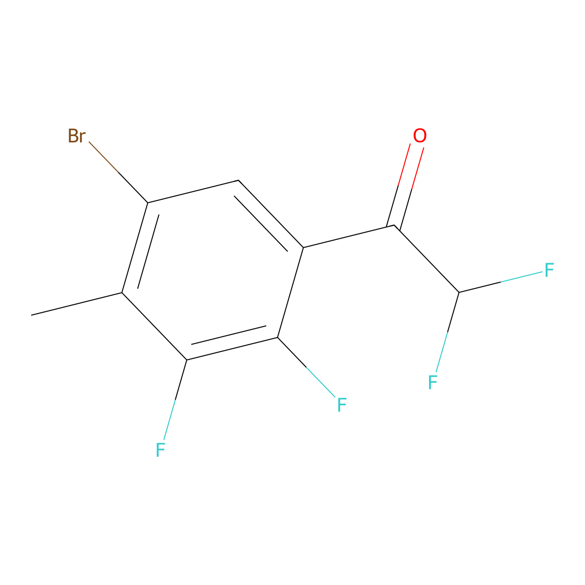 1-(5-Bromo-2,3-difluoro-4-methylphenyl)-2,2-difluoroethanone molecular structure, CAS 2807448-18-4