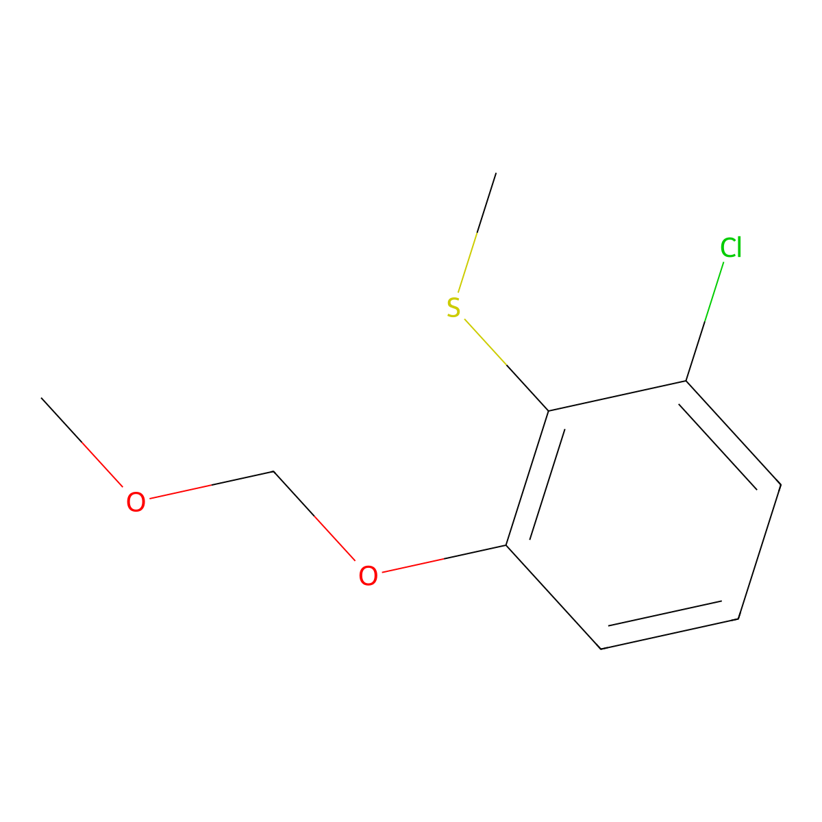 (2-Chloro-6-(methoxymethoxy)phenyl)(methyl)sulfane molecular structure, CAS 2807448-22-0