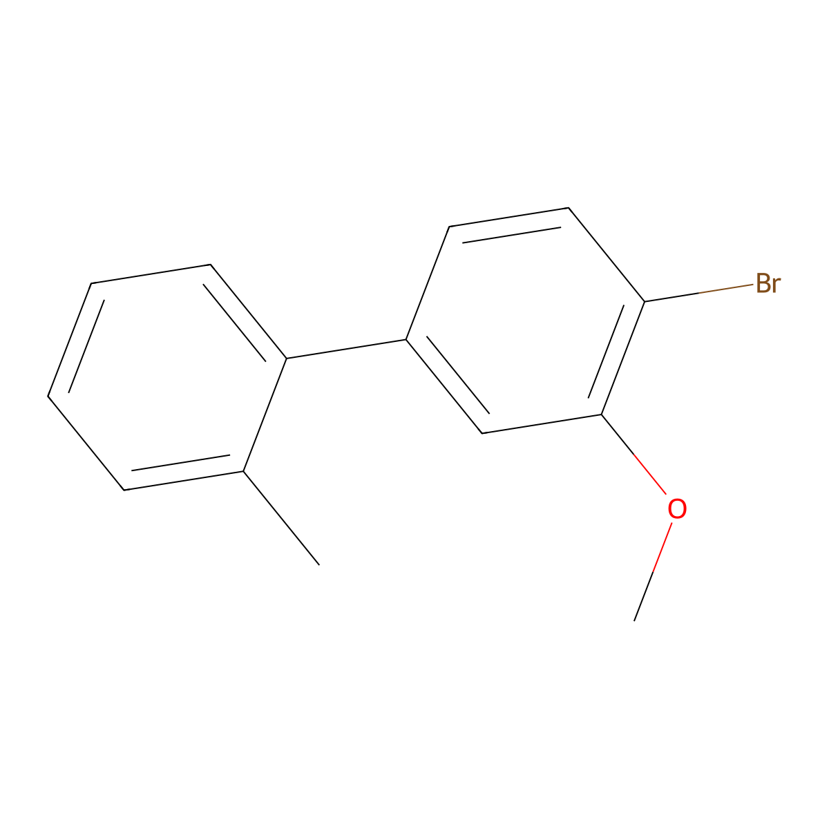 4'-Bromo-3'-methoxy-2-methyl-1,1'-biphenyl molecular structure, CAS 2807448-27-5
