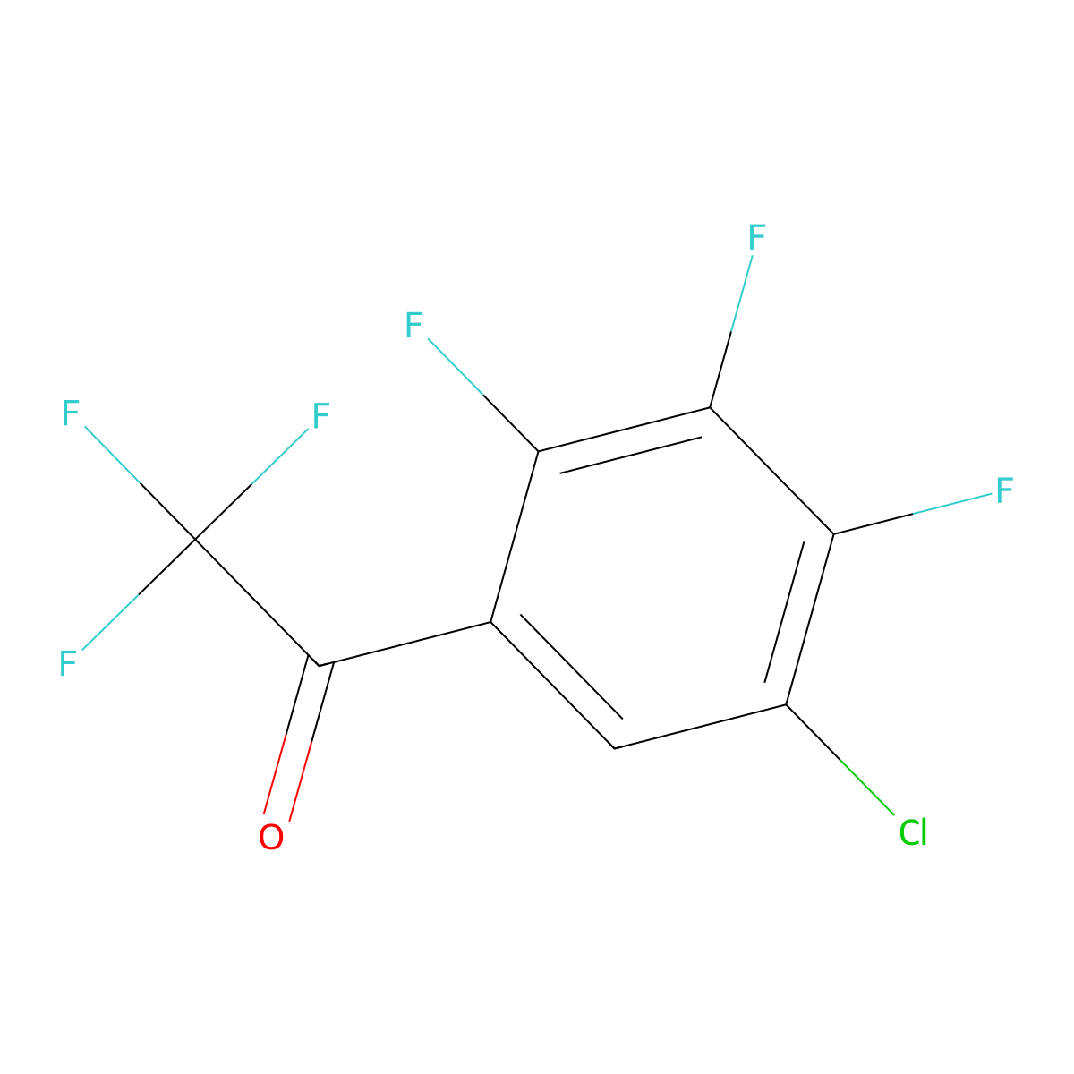 1-(5-Chloro-2,3,4-trifluorophenyl)-2,2,2-trifluoroethanone molecular structure, CAS 2807448-36-6