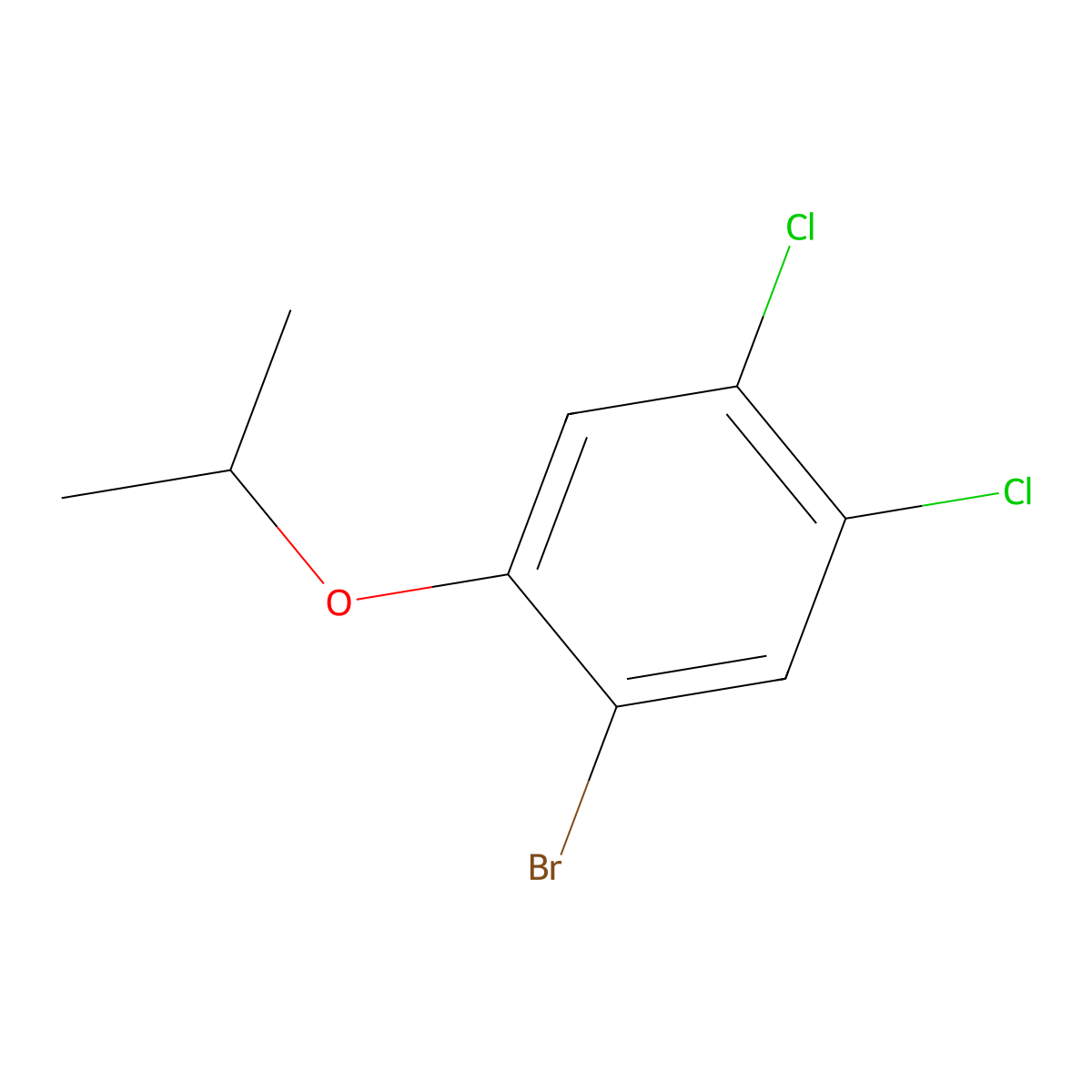 1-Bromo-4,5-dichloro-2-isopropoxybenzene molecular structure, CAS 2807448-47-9