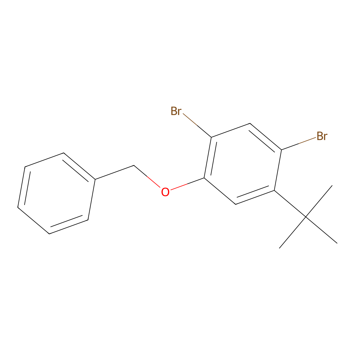 1-(Benzyloxy)-2,4-dibromo-5-(tert-butyl)benzene molecular structure, CAS 2807448-73-1