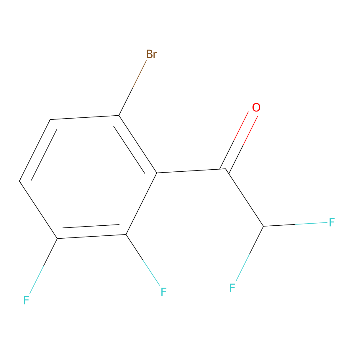 1-(6-Bromo-2,3-difluorophenyl)-2,2-difluoroethanone molecular structure, CAS 2807448-81-1