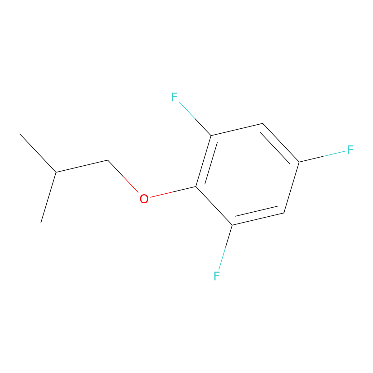 1,3,5-Trifluoro-2-isobutoxybenzene molecular structure, CAS 2807448-93-5