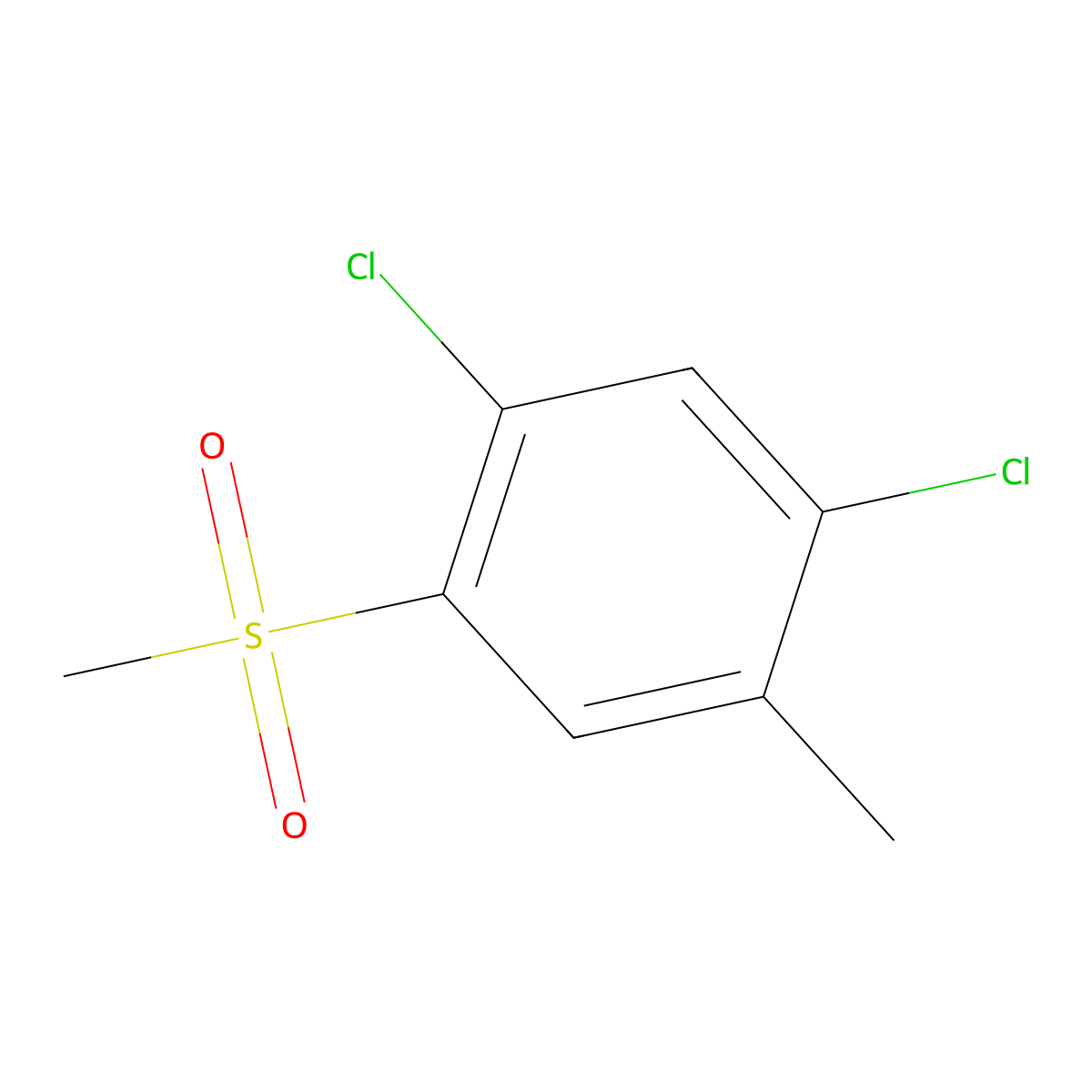 1,5-Dichloro-2-methyl-4-(methylsulfonyl)benzene molecular structure, CAS 2807448-94-6