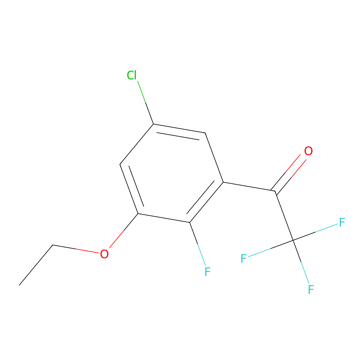 1-(5-Chloro-3-ethoxy-2-fluorophenyl)-2,2,2-trifluoroethanone molecular structure, CAS 2807449-66-5