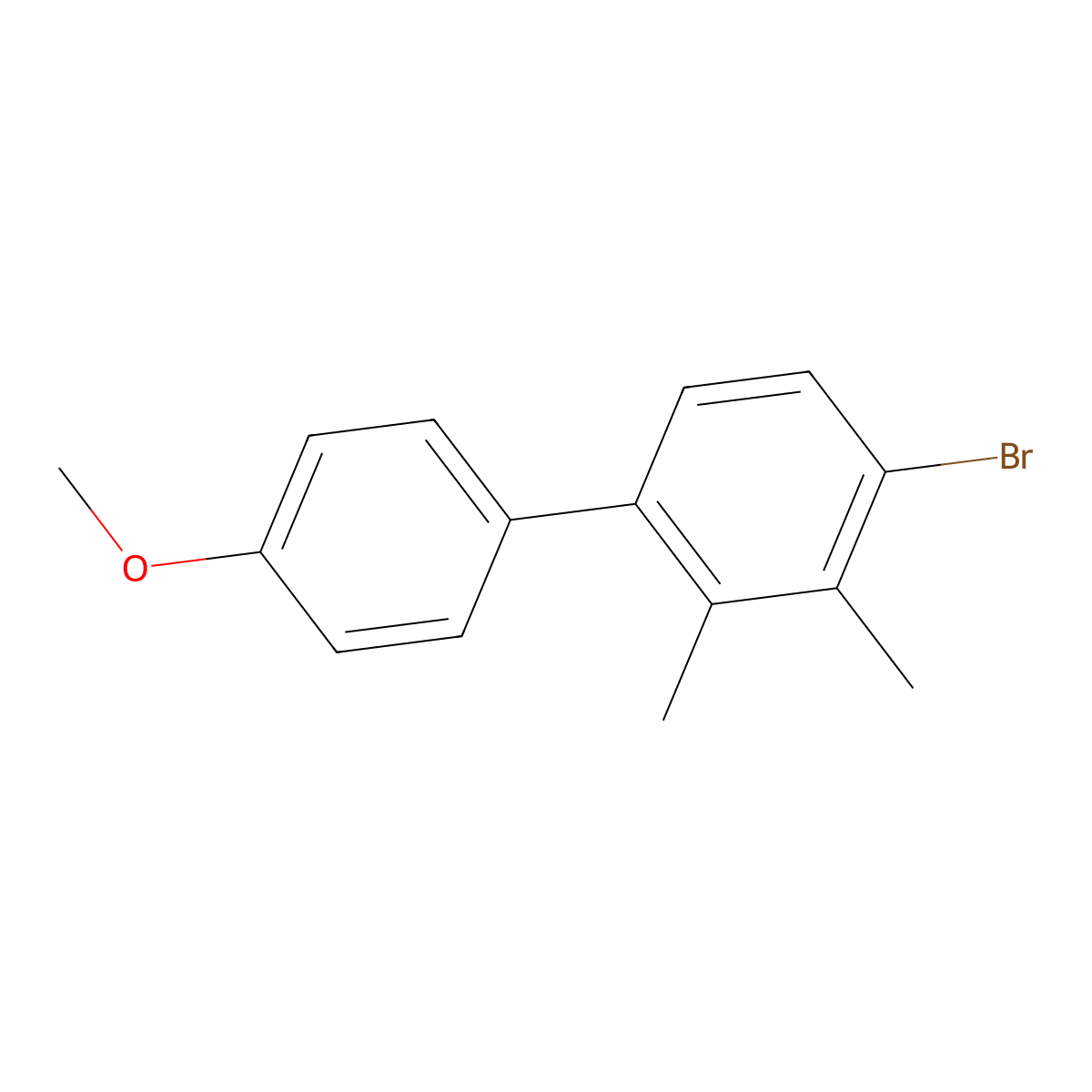 4-Bromo-4'-methoxy-2,3-dimethyl-1,1'-biphenyl molecular structure, CAS 2807449-67-6