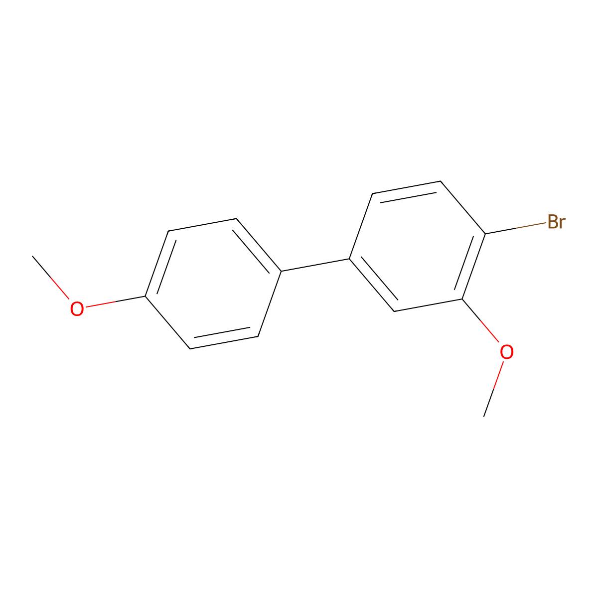 4-Bromo-3,4'-dimethoxy-1,1'-biphenyl molecular structure, CAS 2807449-74-5