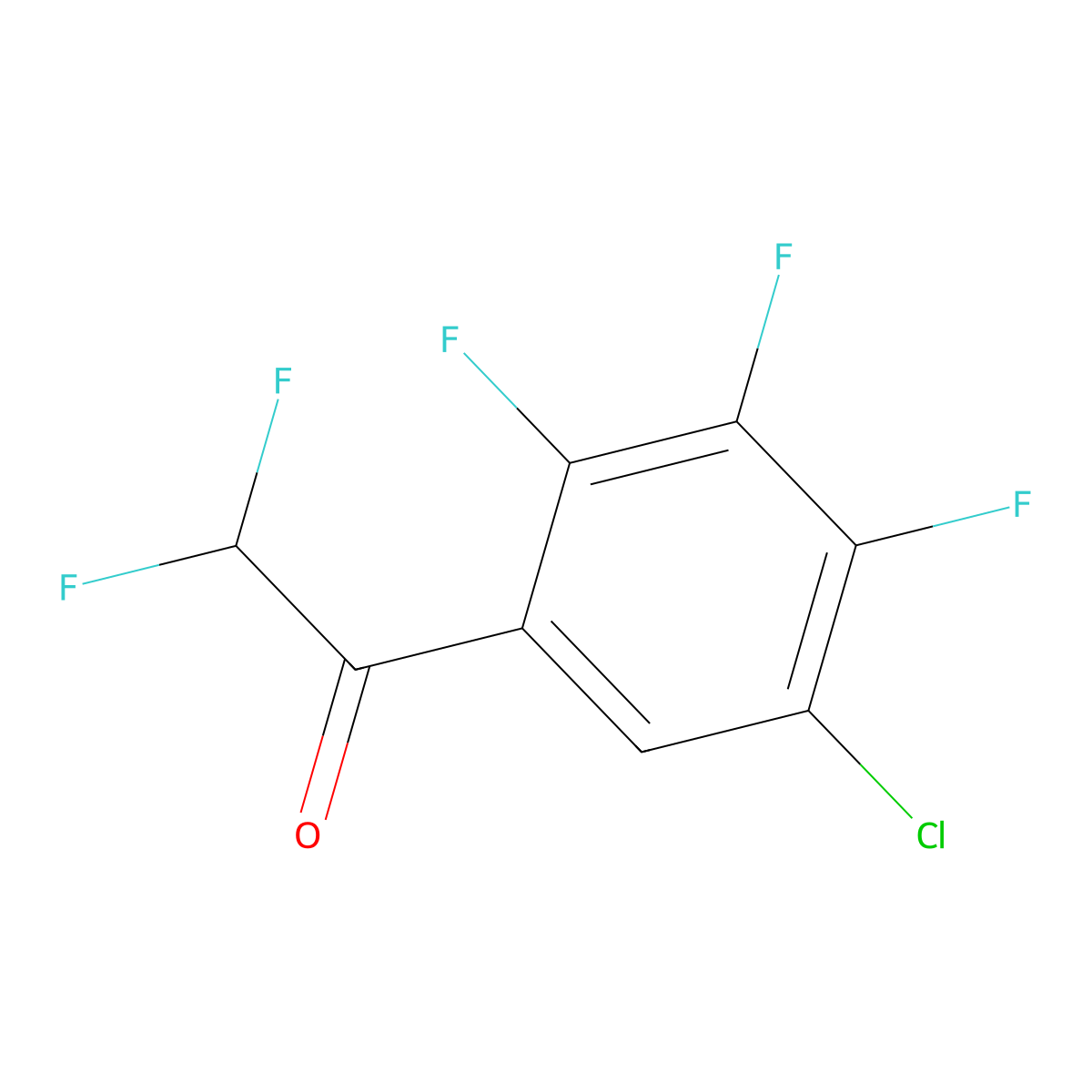 1-(5-Chloro-2,3,4-trifluorophenyl)-2,2-difluoroethanone molecular structure, CAS 2807449-76-7