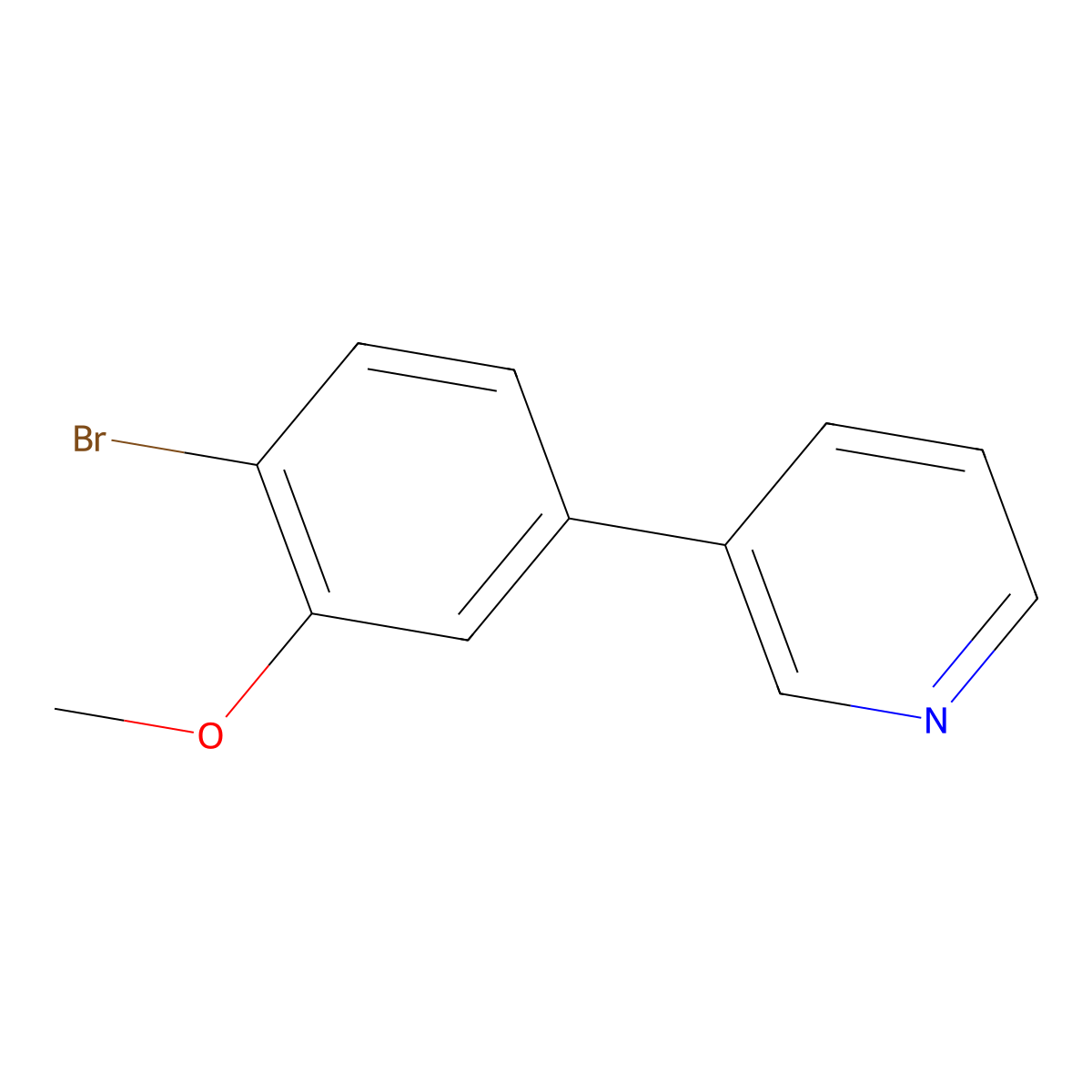 3-(4-Bromo-3-methoxyphenyl)pyridine molecular structure, CAS 2807449-98-3