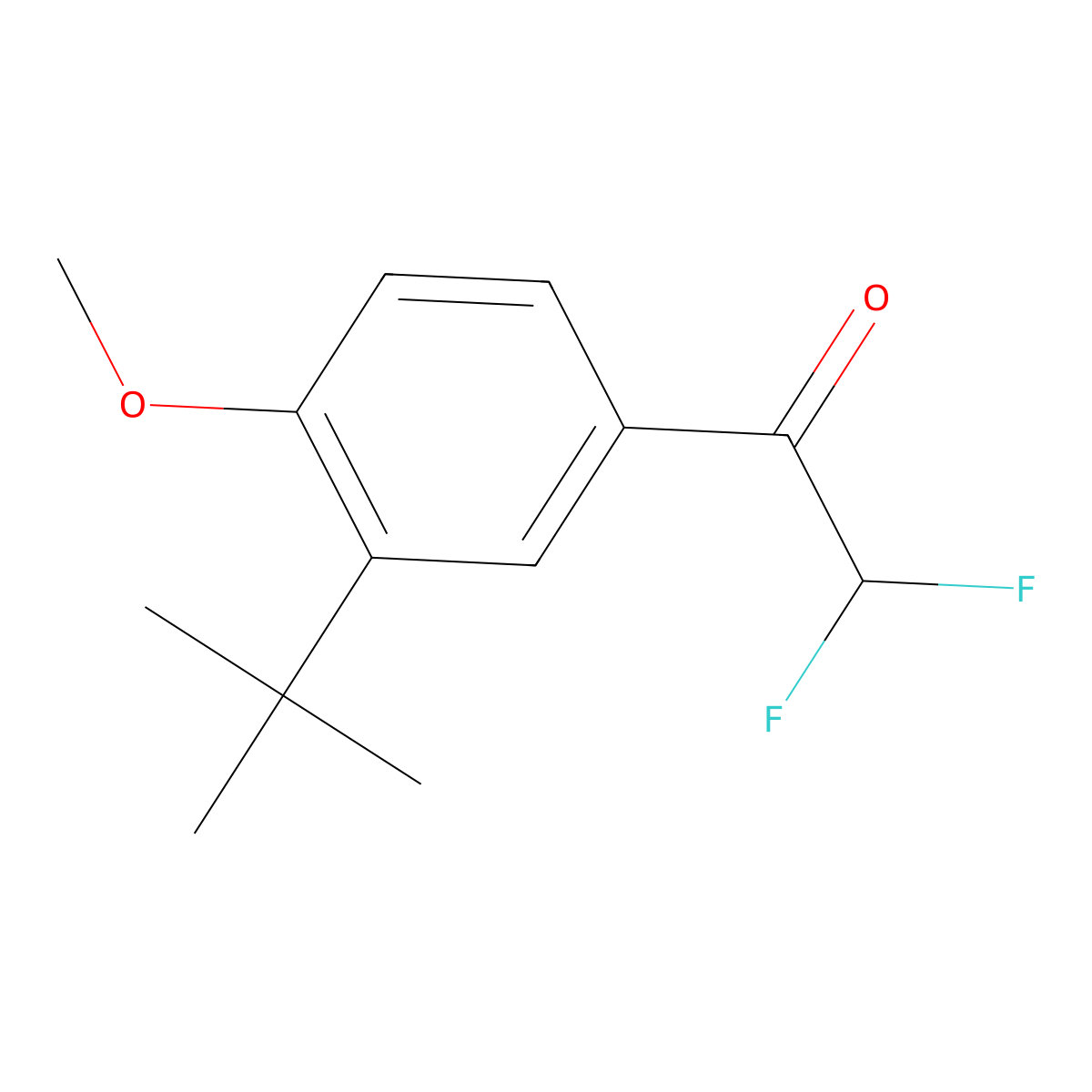 1-(3-(Tert-butyl)-4-methoxyphenyl)-2,2-difluoroethanone molecular structure, CAS 2807450-01-5