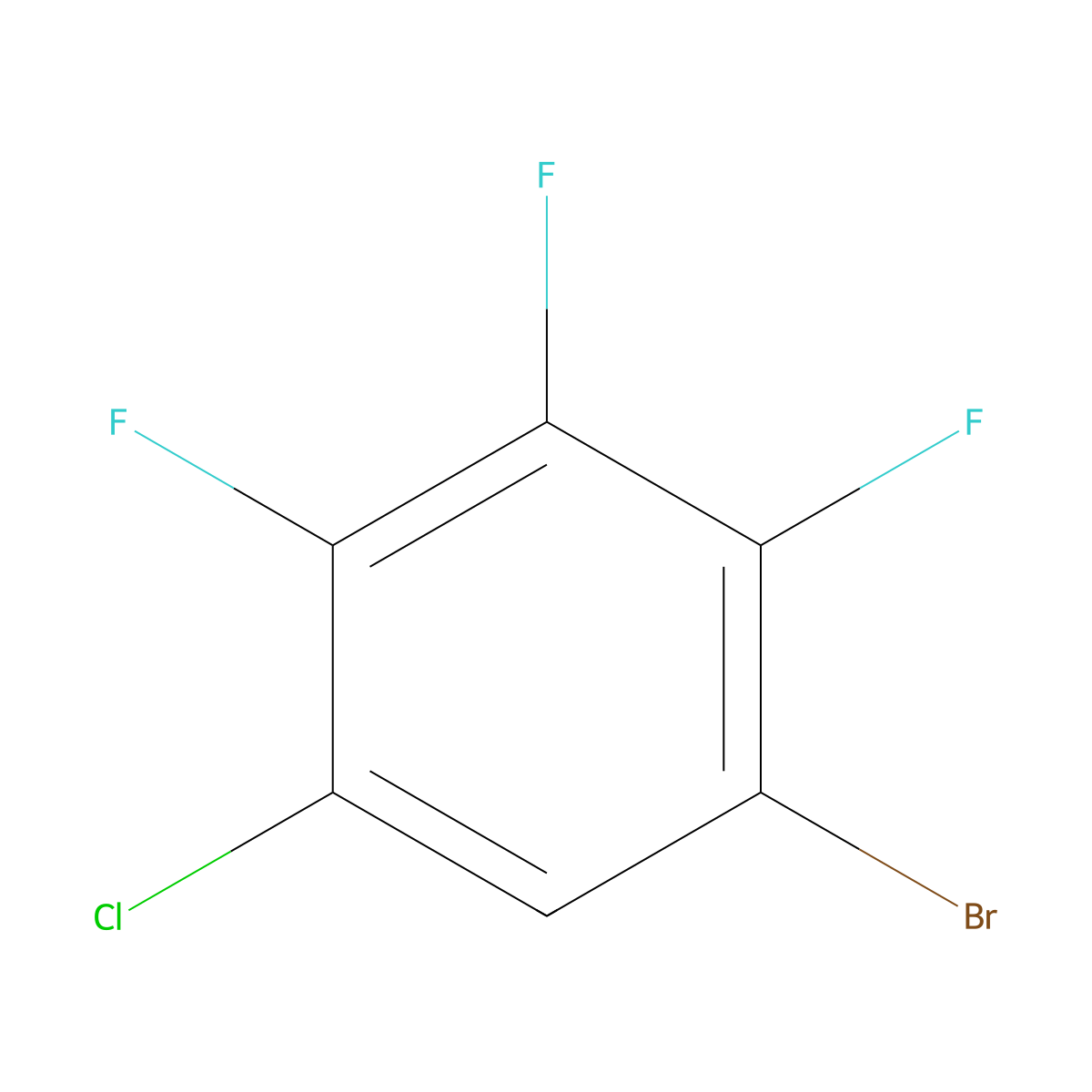 1-Bromo-5-chloro-2,3,4-trifluorobenzene molecular structure, CAS 2807450-08-2
