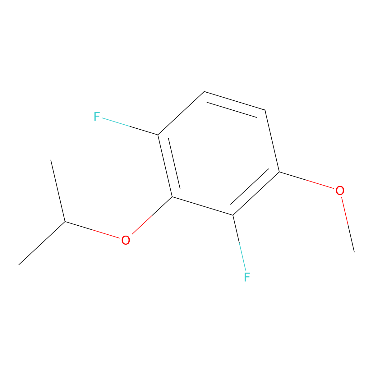1,3-Difluoro-2-isopropoxy-4-methoxybenzene molecular structure, CAS 2807450-12-8