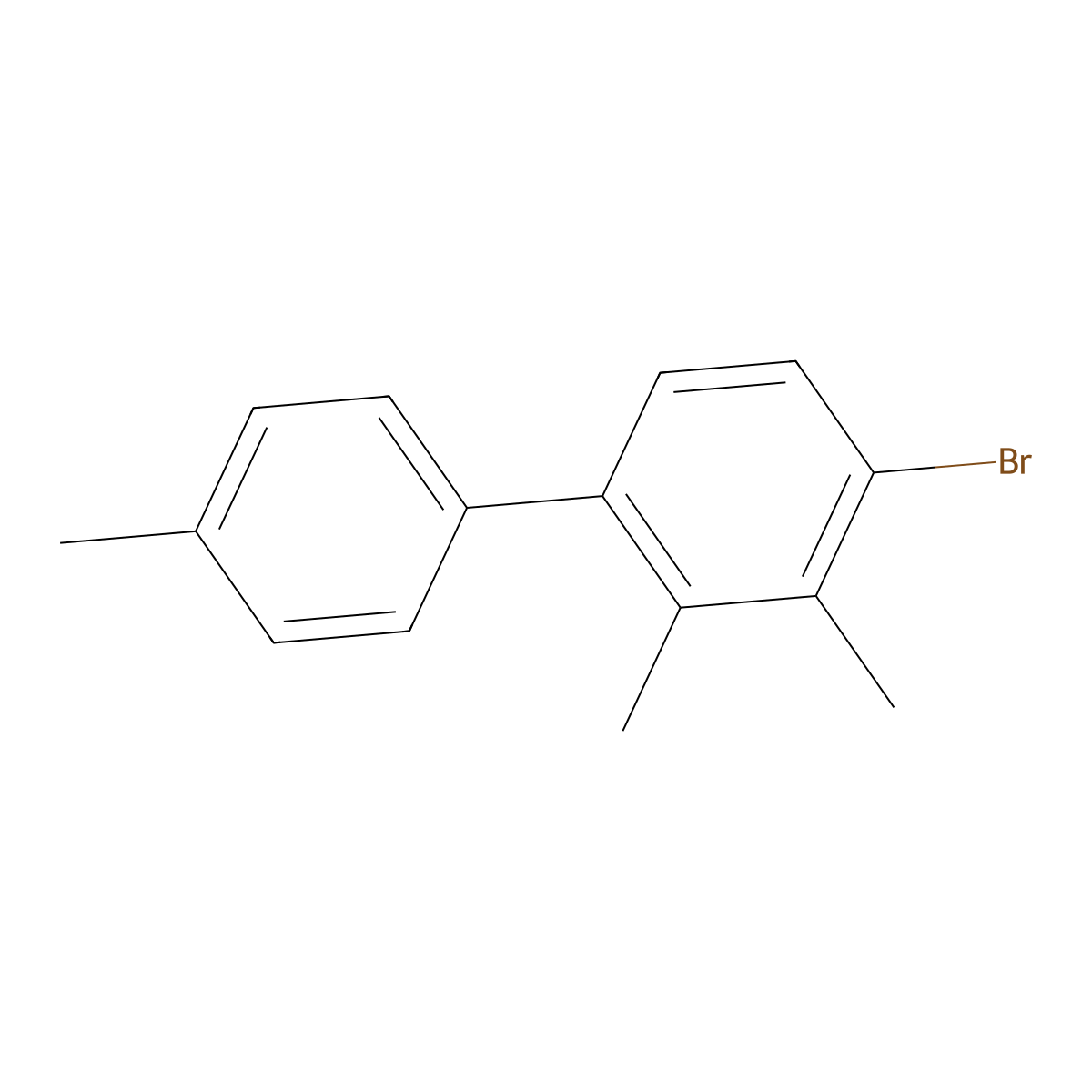 4-Bromo-2,3,4'-trimethyl-1,1'-biphenyl molecular structure, CAS 2807450-15-1