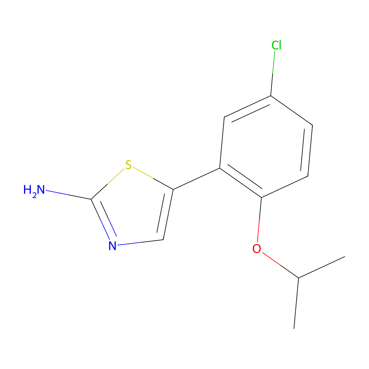 5-(5-Chloro-2-isopropoxyphenyl)thiazol-2-amine molecular structure, CAS 2807450-16-2