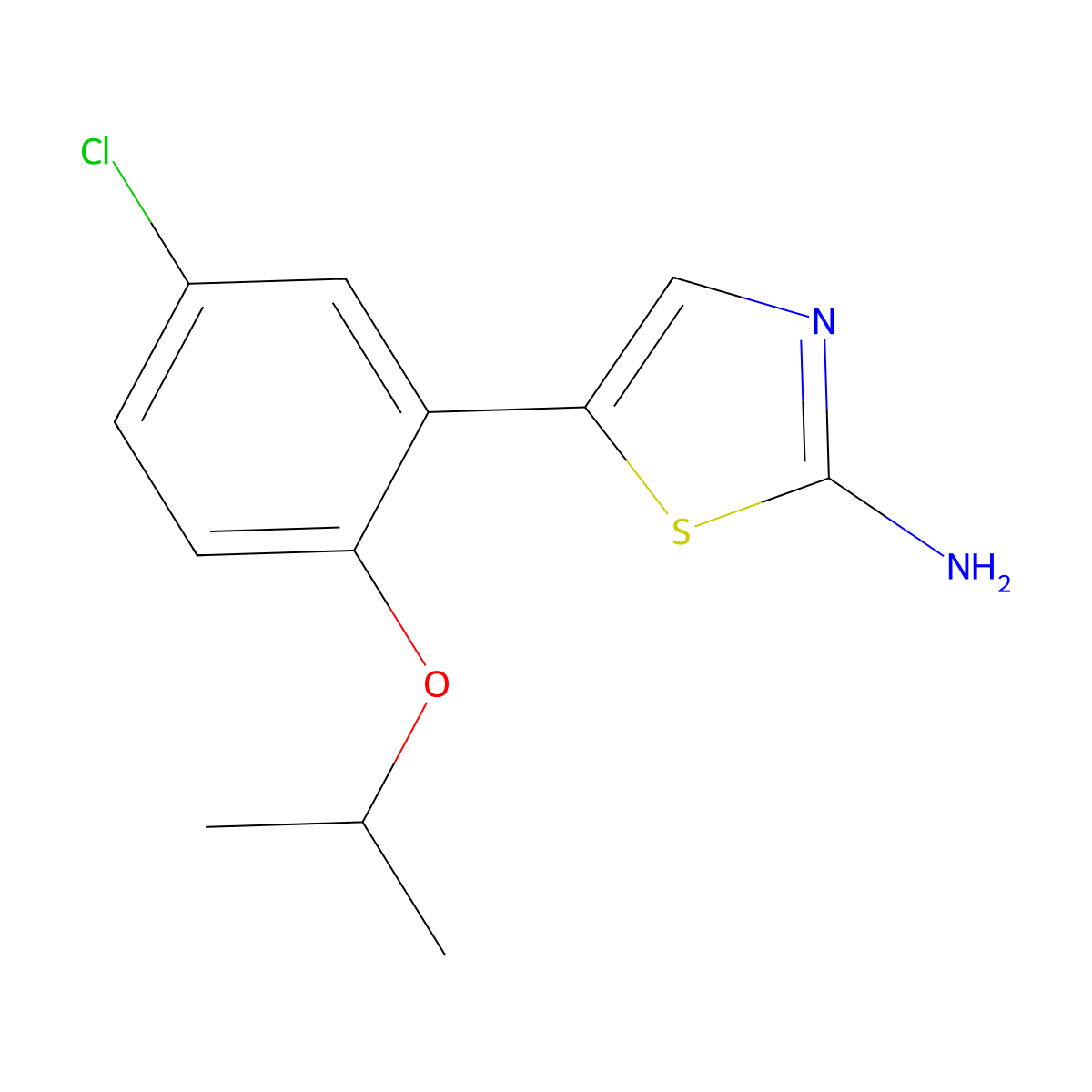 5-(5-Chloro-2-isopropoxyphenyl)thiazol-2-amine molecular structure, CAS 2807450-16-2