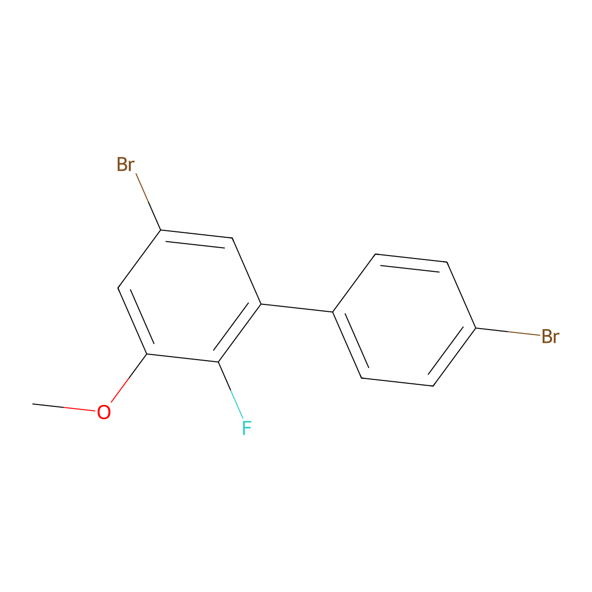 4',5-Dibromo-2-fluoro-3-methoxy-1,1'-biphenyl molecular structure, CAS 2807450-20-8