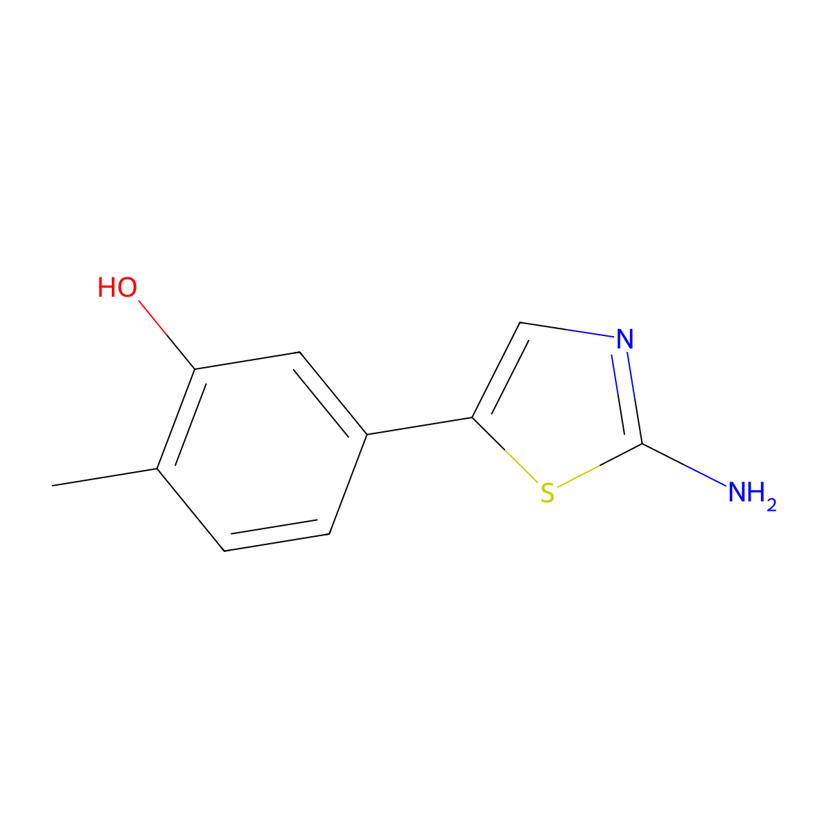 5-(2-Aminothiazol-5-yl)-2-methylphenol molecular structure, CAS 2807450-29-7