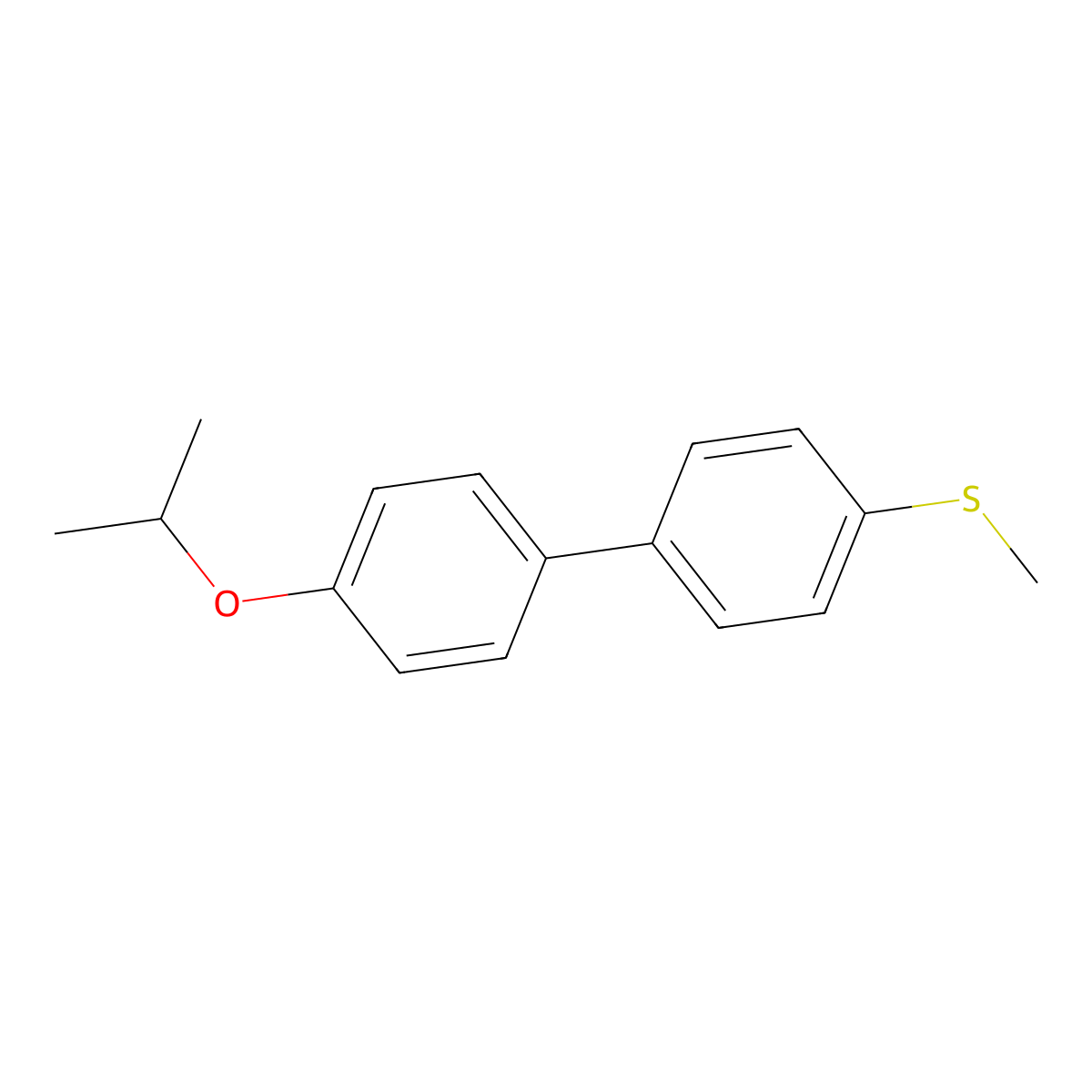 (4'-Isopropoxy-[1,1'-biphenyl]-4-yl)(methyl)sulfane molecular structure, CAS 2807450-33-3