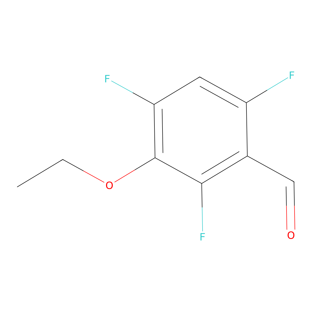 3-Ethoxy-2,4,6-trifluorobenzaldehyde molecular structure, CAS 2807450-35-5