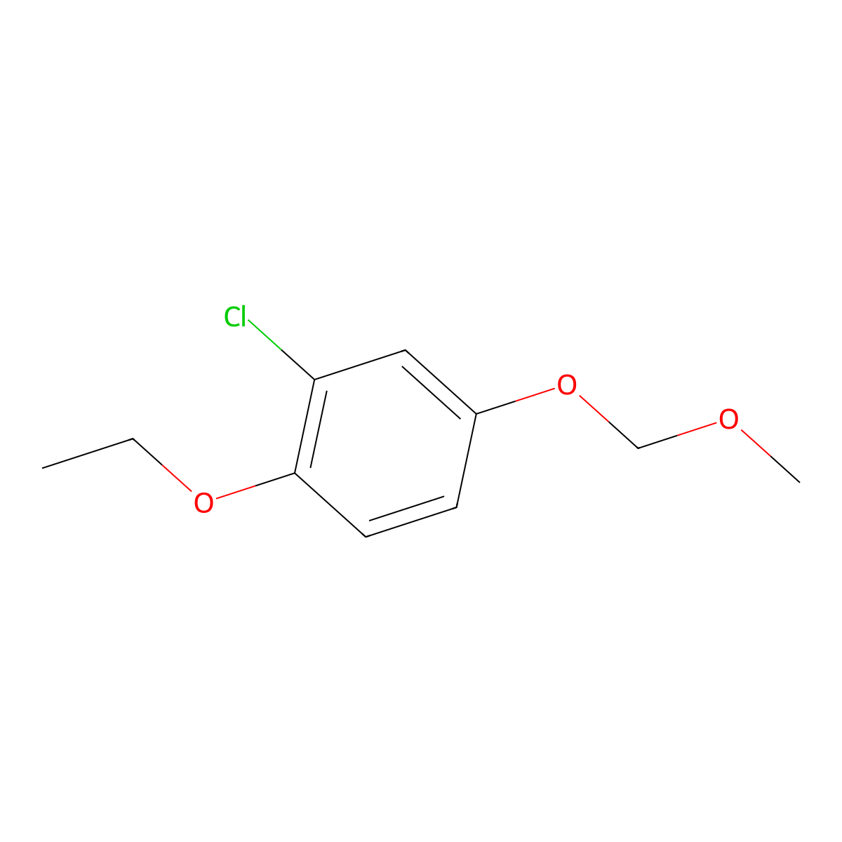 2-Chloro-1-ethoxy-4-(methoxymethoxy)benzene molecular structure, CAS 2807450-47-9
