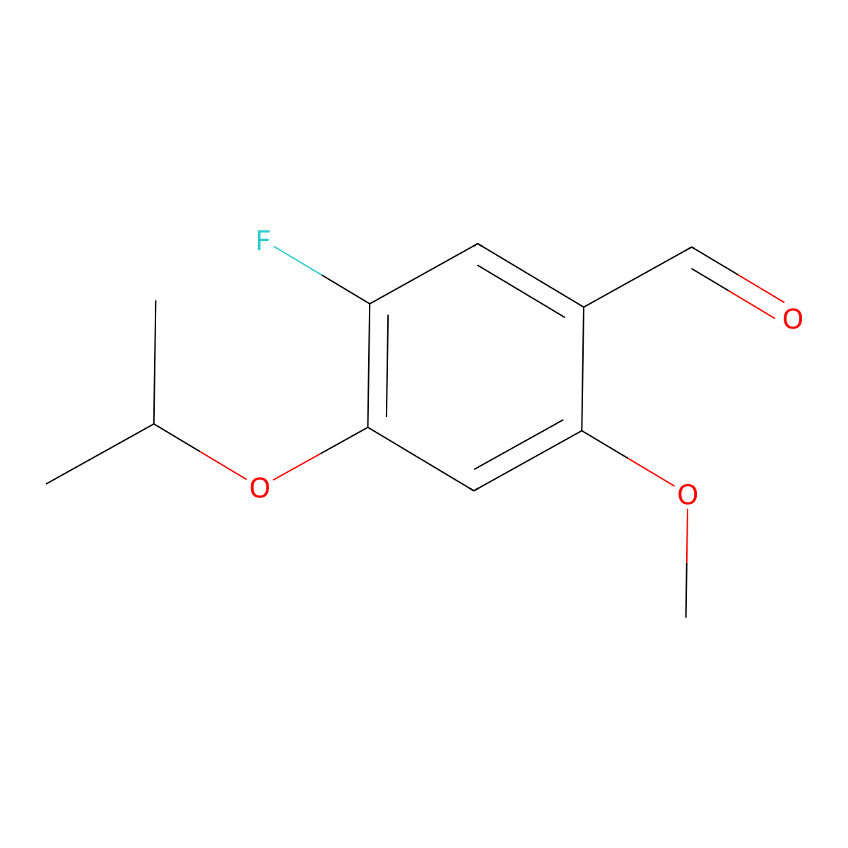 5-Fluoro-4-isopropoxy-2-methoxybenzaldehyde molecular structure, CAS 2807450-64-0