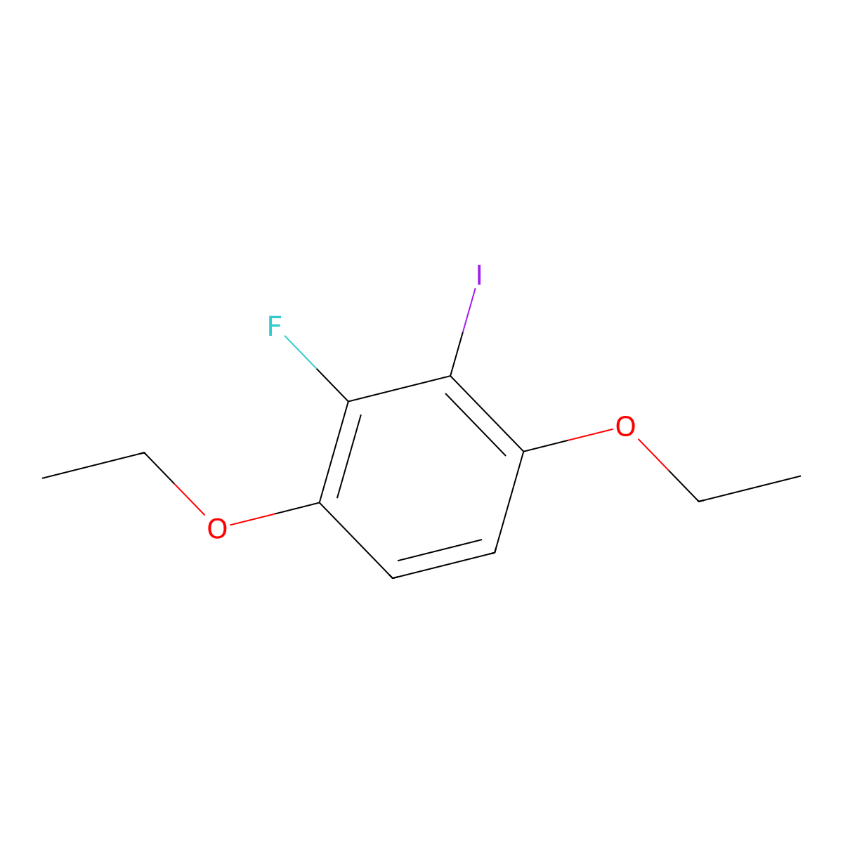 1,4-Diethoxy-2-fluoro-3-iodobenzene molecular structure, CAS 2807450-67-3