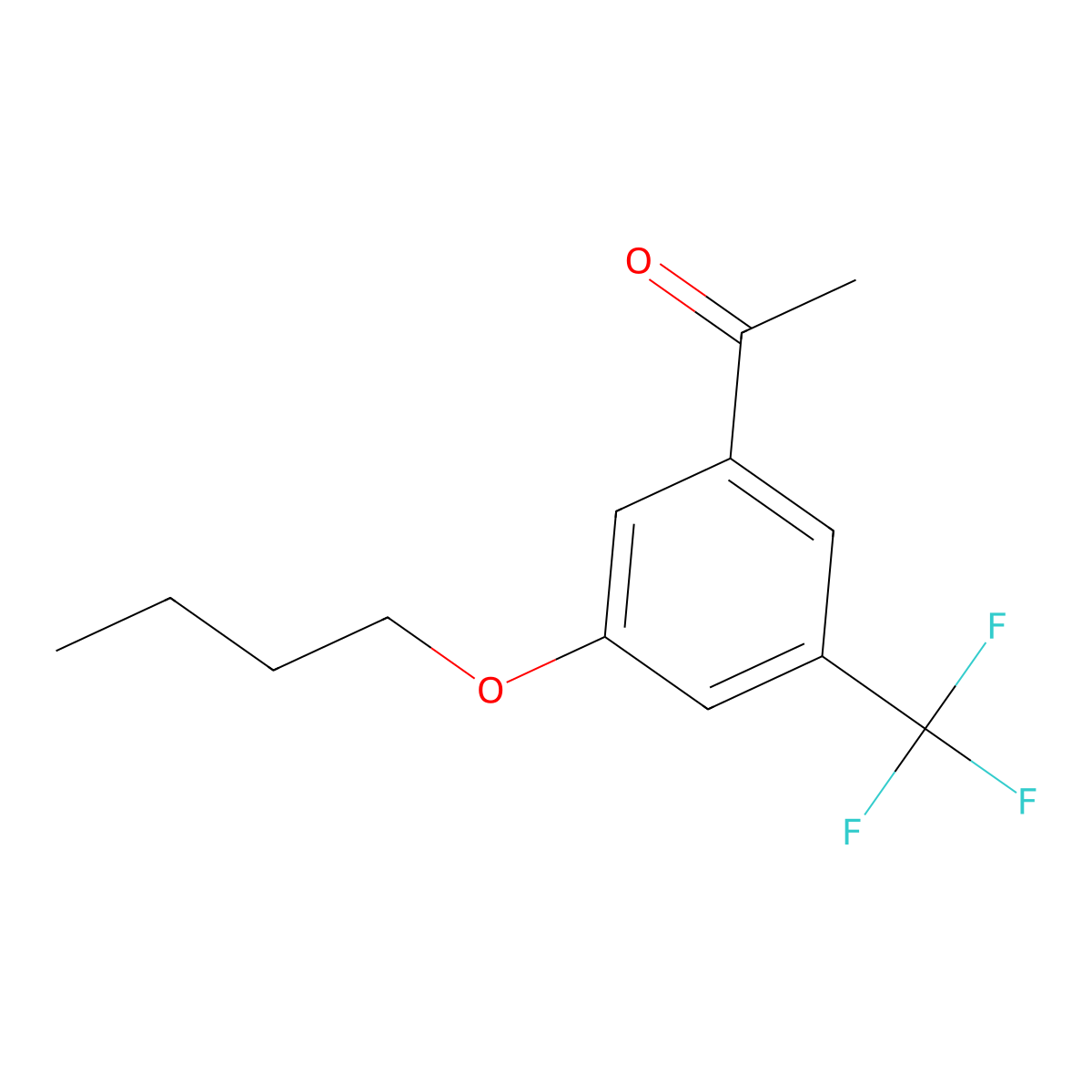 1-(3-Butoxy-5-(trifluoromethyl)phenyl)ethanone molecular structure, CAS 2807450-78-6