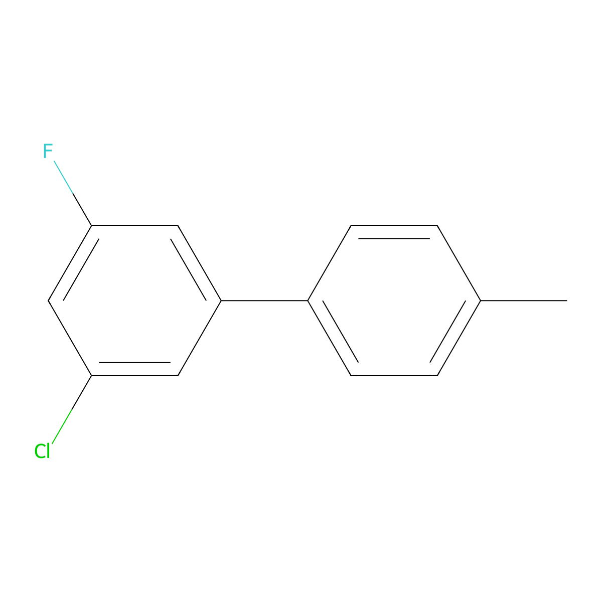 3-Chloro-5-fluoro-4'-methyl-1,1'-biphenyl molecular structure, CAS 2807450-80-0