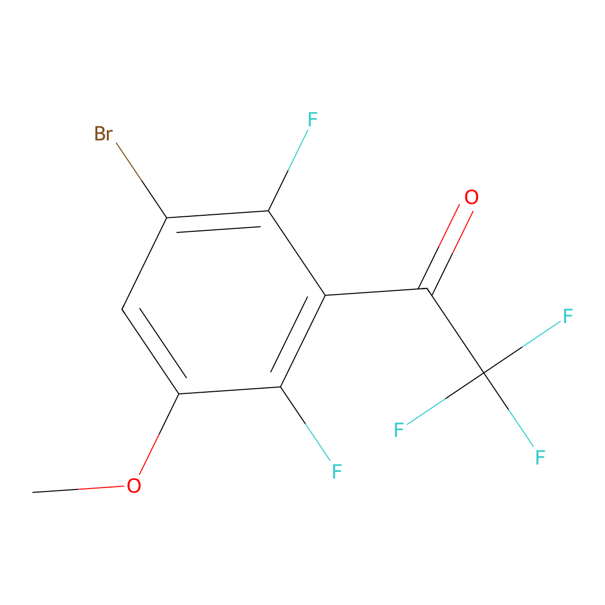1-(3-Bromo-2,6-difluoro-5-methoxyphenyl)-2,2,2-trifluoroethanone molecular structure, CAS 2807450-83-3