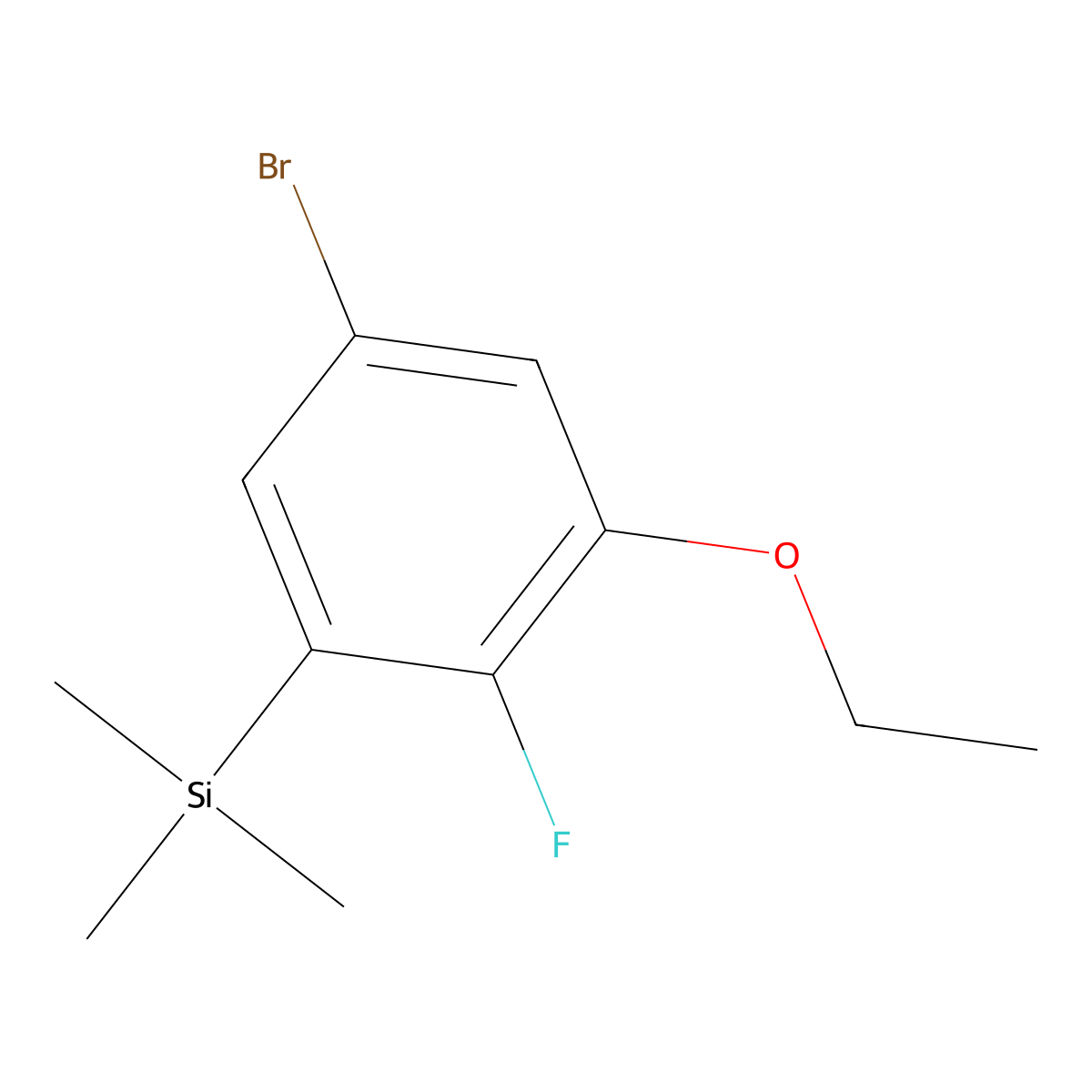 (5-Bromo-3-ethoxy-2-fluorophenyl)trimethylsilane molecular structure, CAS 2807450-87-7
