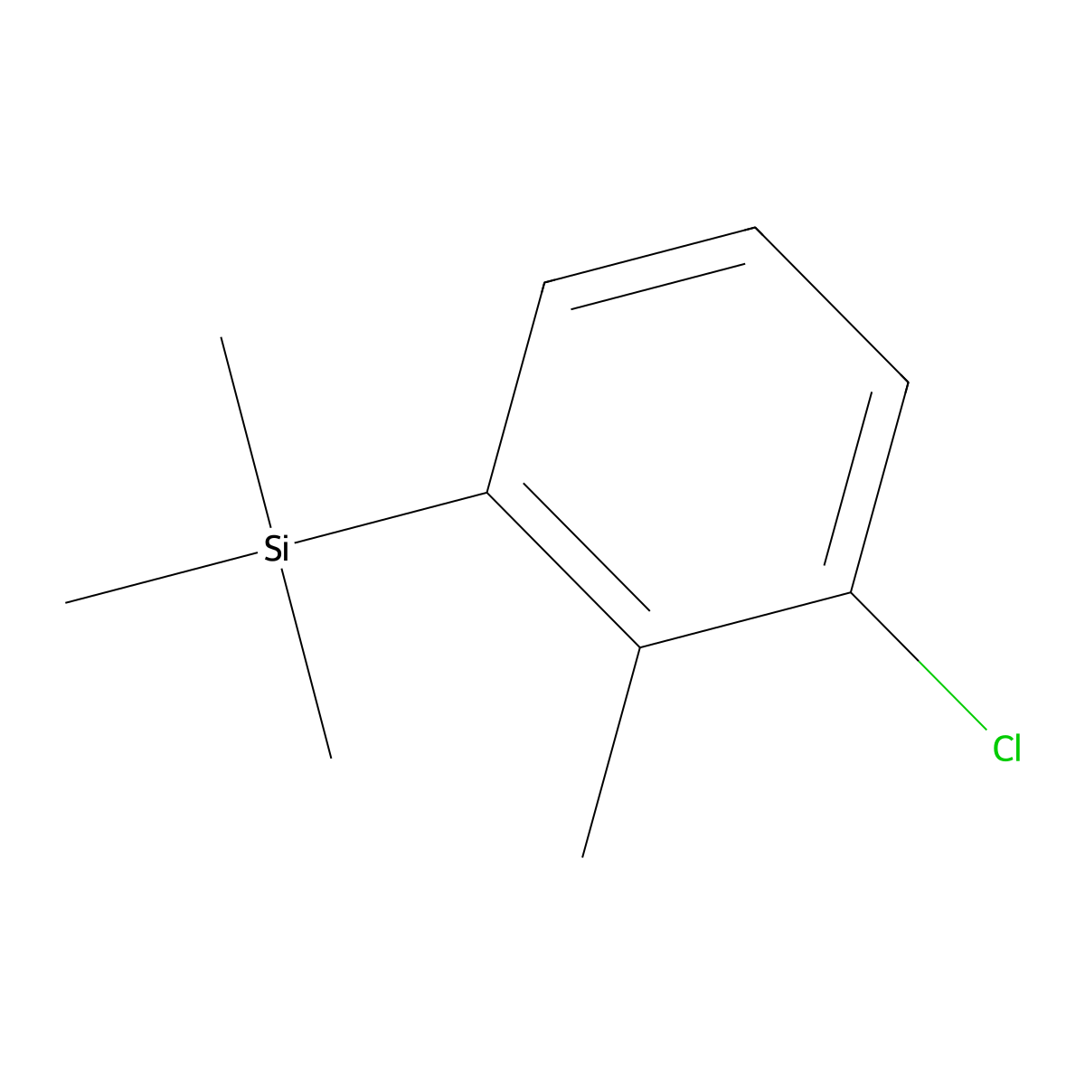 (3-Chloro-2-methylphenyl)trimethylsilane molecular structure, CAS 2807454-08-4