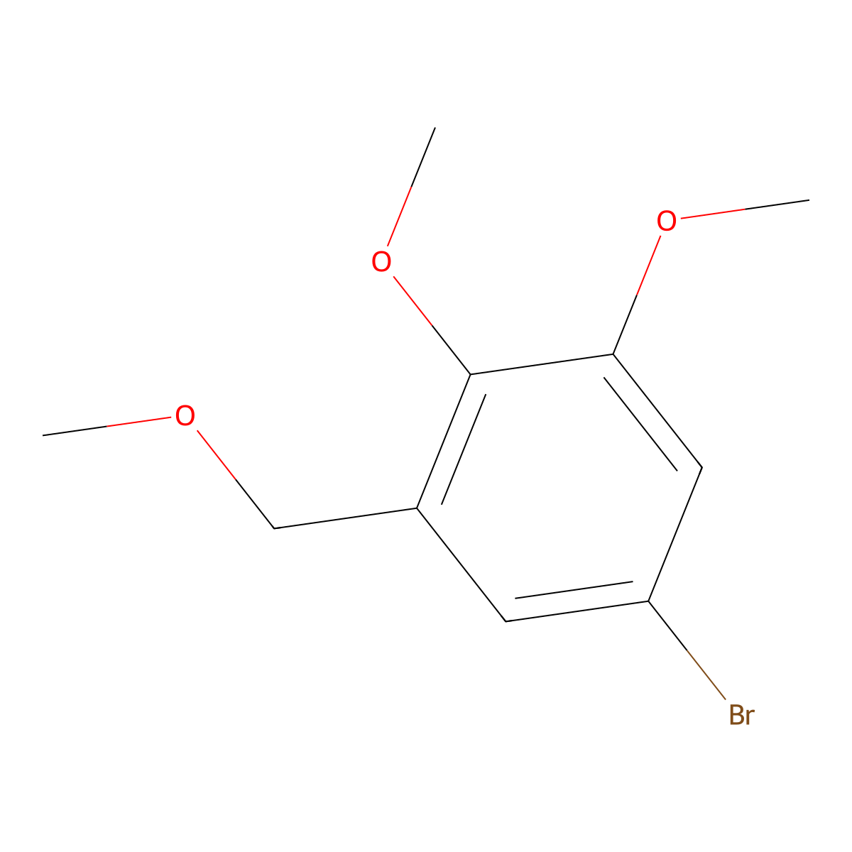 5-Bromo-1,2-dimethoxy-3-(methoxymethyl)benzene molecular structure, CAS 2807454-34-6