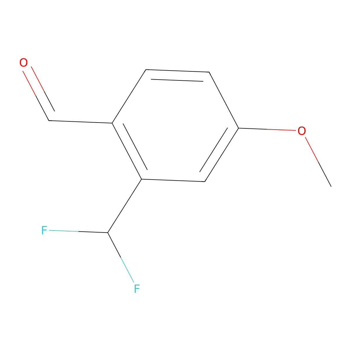 2-(Difluoromethyl)-4-methoxybenzaldehyde molecular structure, CAS 2807454-44-8