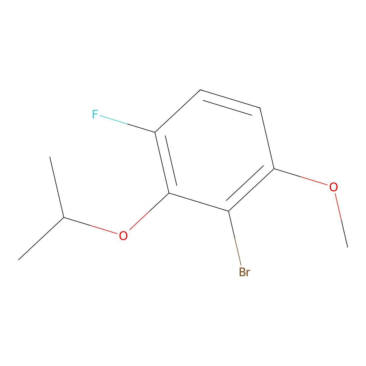 2-Bromo-4-fluoro-3-isopropoxy-1-methoxybenzene molecular structure, CAS 2807454-49-3