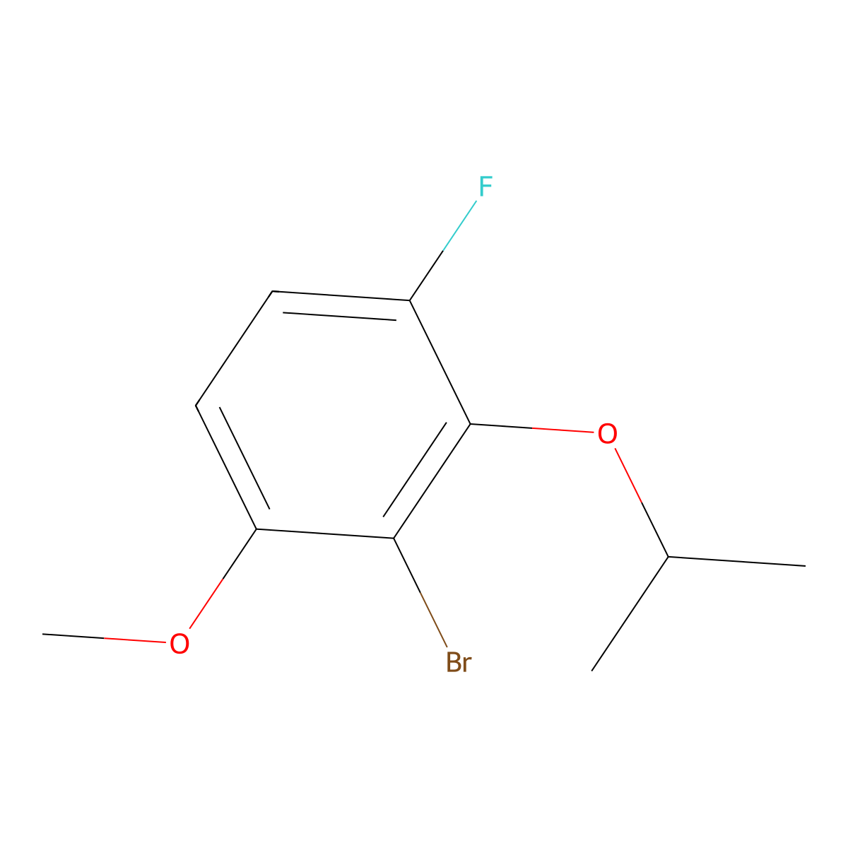 2-Bromo-4-fluoro-3-isopropoxy-1-methoxybenzene molecular structure, CAS 2807454-49-3