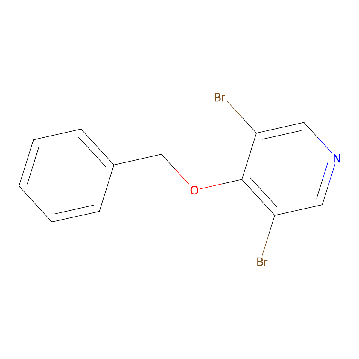 4-(Benzyloxy)-3,5-dibromopyridine molecular structure, CAS 2807454-58-4