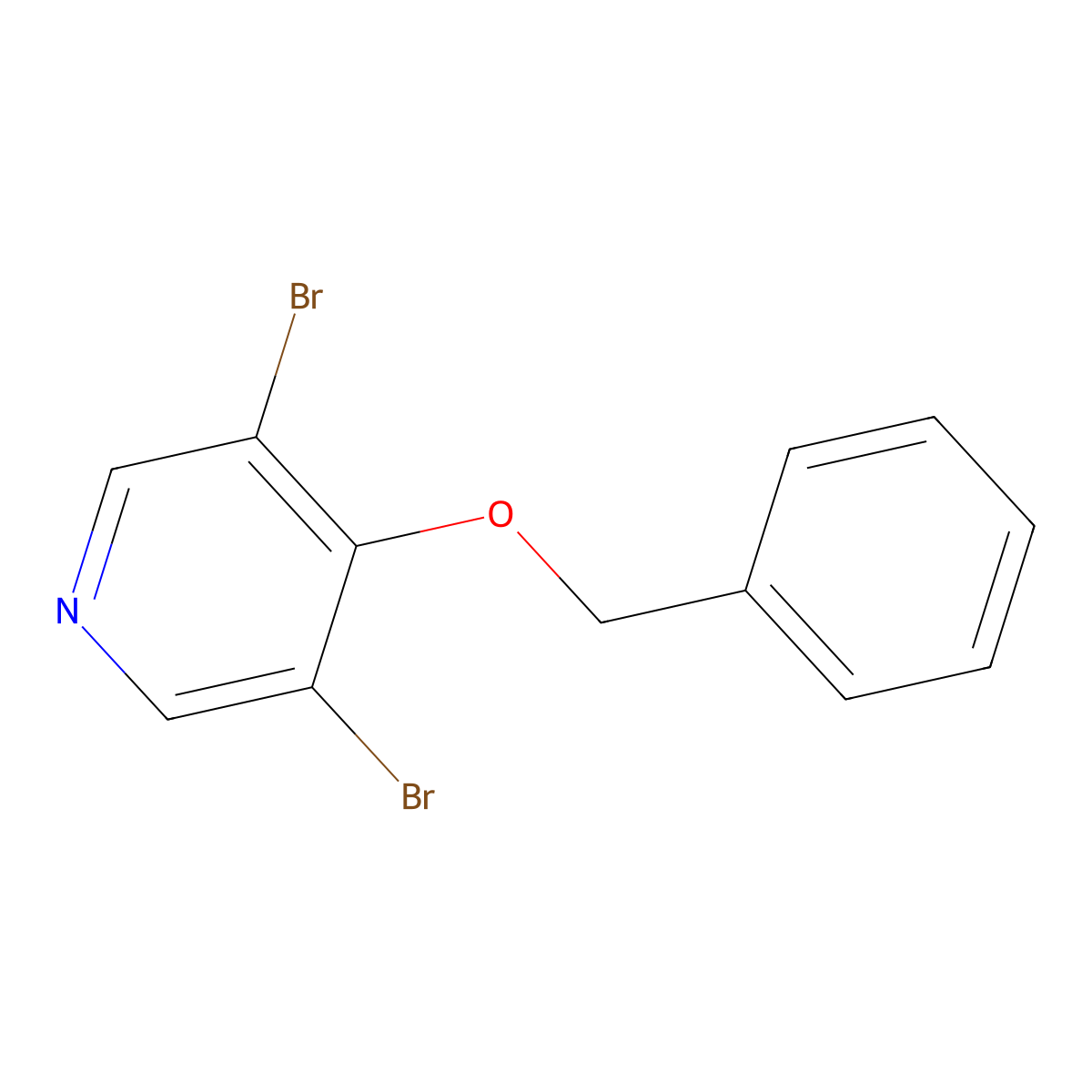 4-(Benzyloxy)-3,5-dibromopyridine molecular structure, CAS 2807454-58-4