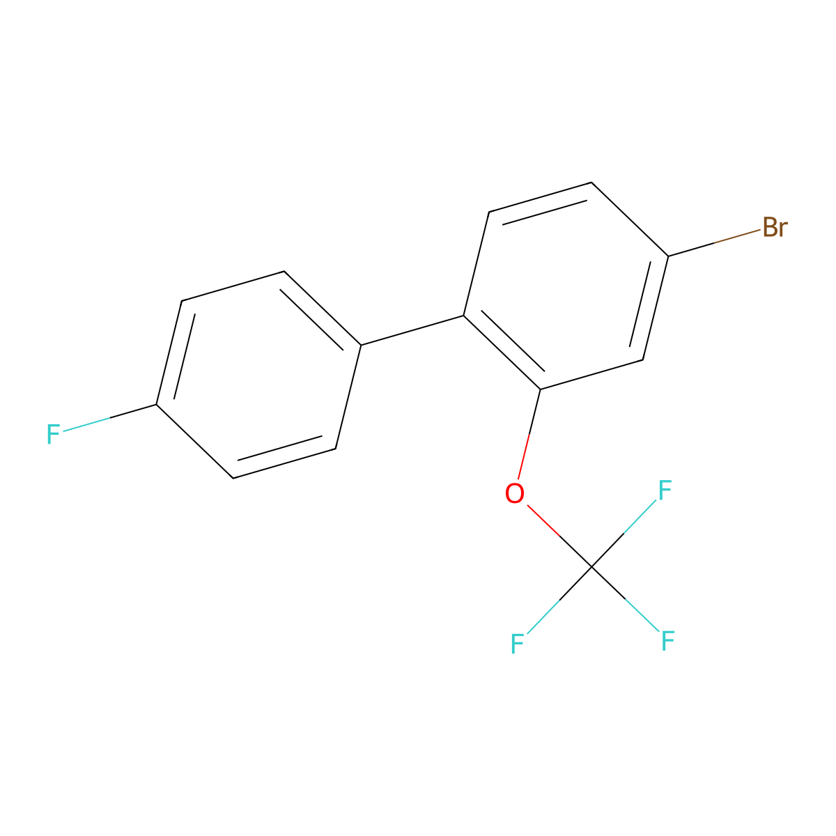 4-Bromo-4'-fluoro-2-(trifluoromethoxy)-1,1'-biphenyl molecular structure, CAS 2807454-62-0
