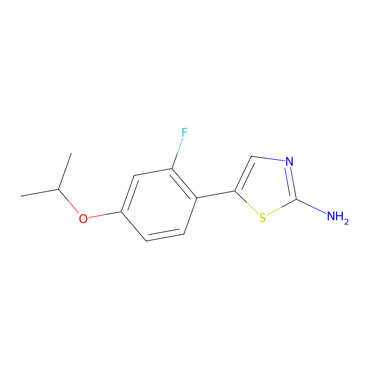 5-(2-Fluoro-4-isopropoxyphenyl)thiazol-2-amine molecular structure, CAS 2807454-71-1